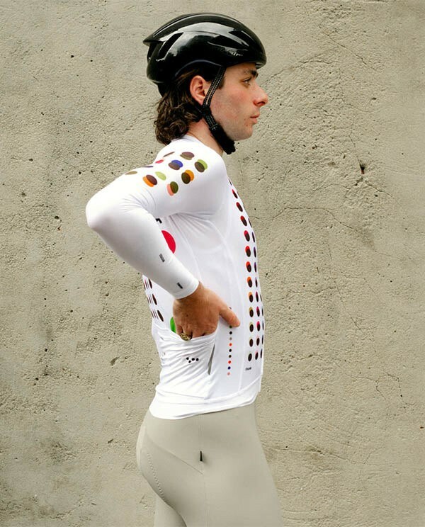 Pedla 男款薄長袖車衣 Colour Theory Classic LS Jersey White /白