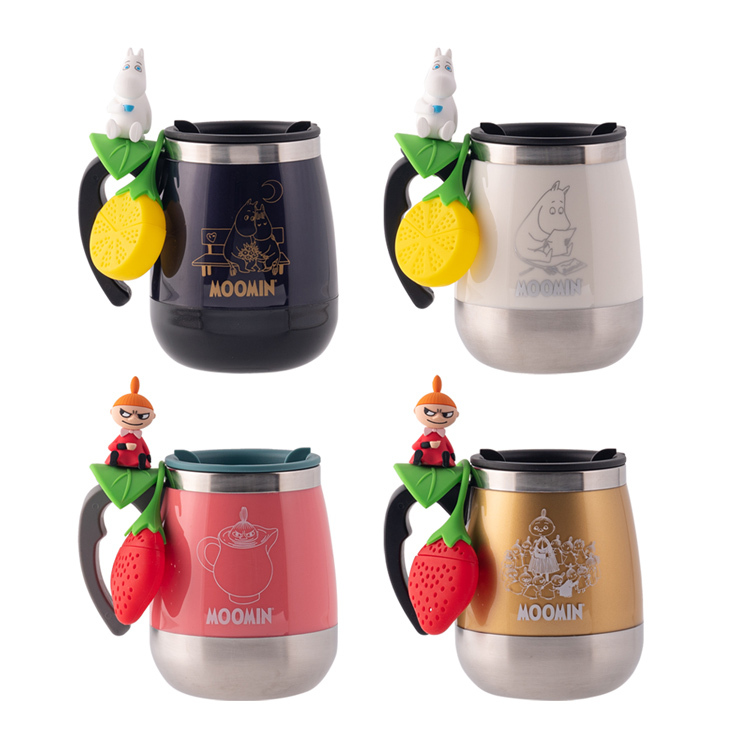 1+1優惠組｜PO: 丹麥POxMOOMIN不鏽鋼兩用咖啡泡茶胖胖杯450ml(共4色)