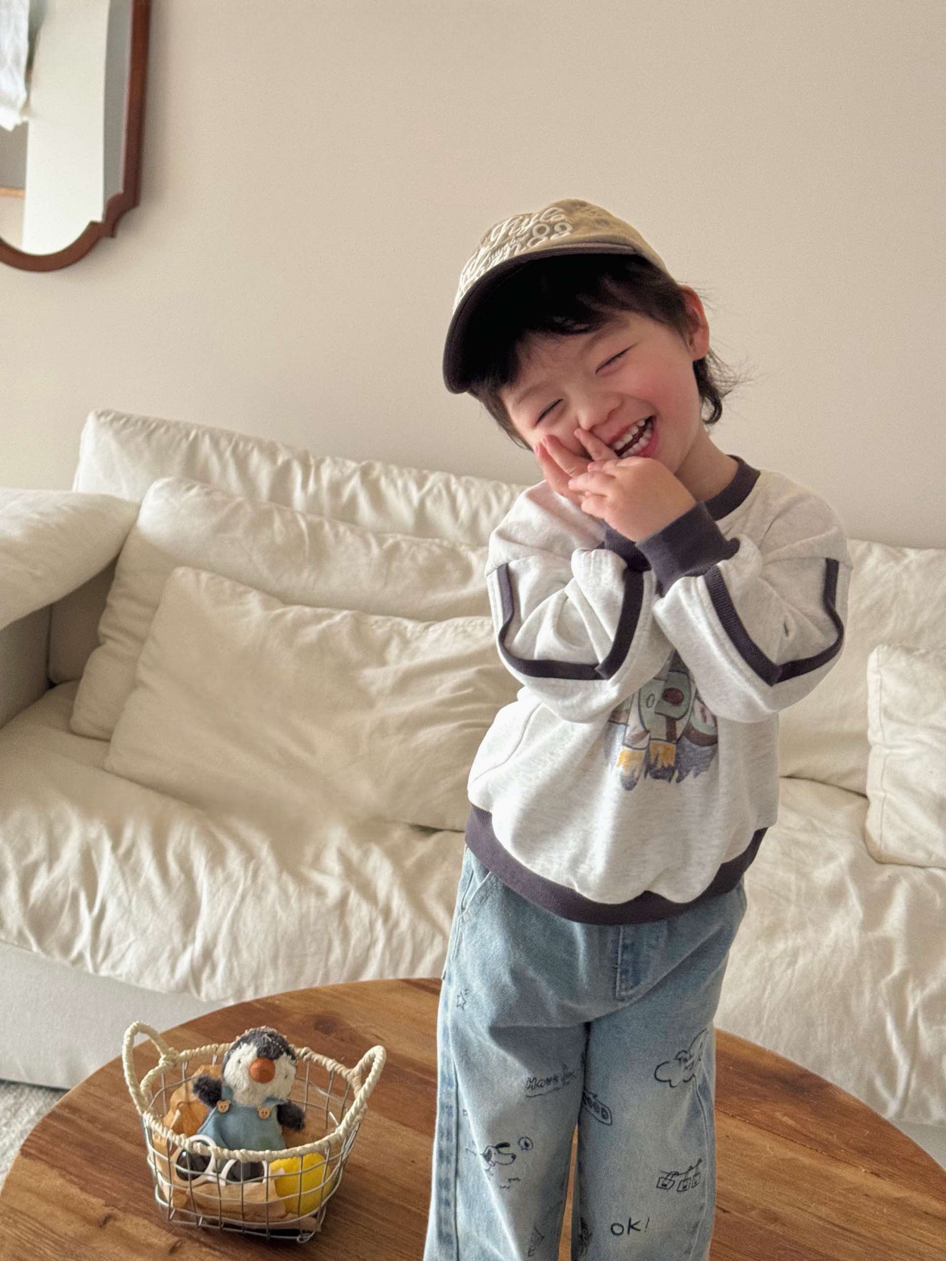 撞色動漫塗鴉衛衣