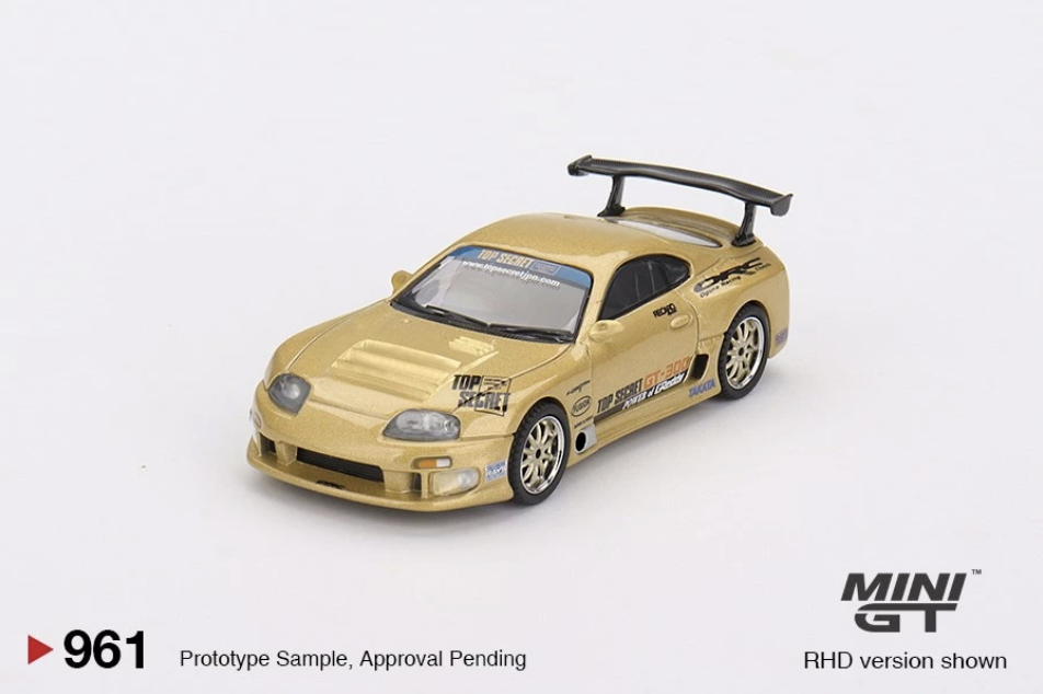 【預訂】Mini GT #961 Toyota Supra (A80) Top Secret GT-300  Top Secret Gold