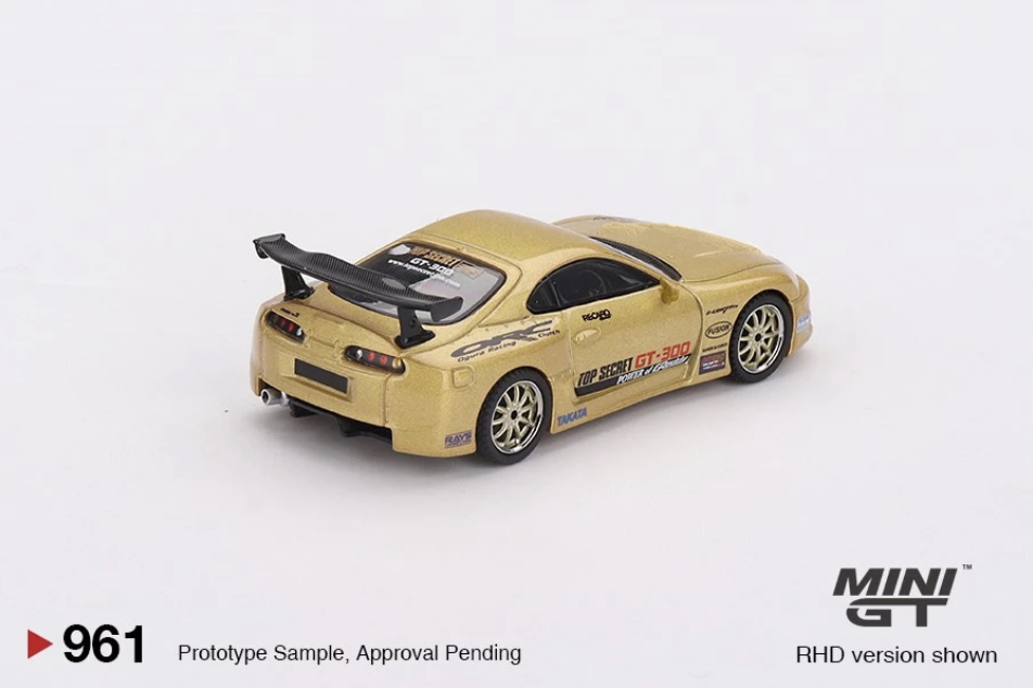 【預訂】Mini GT #961 Toyota Supra (A80) Top Secret GT-300  Top Secret Gold