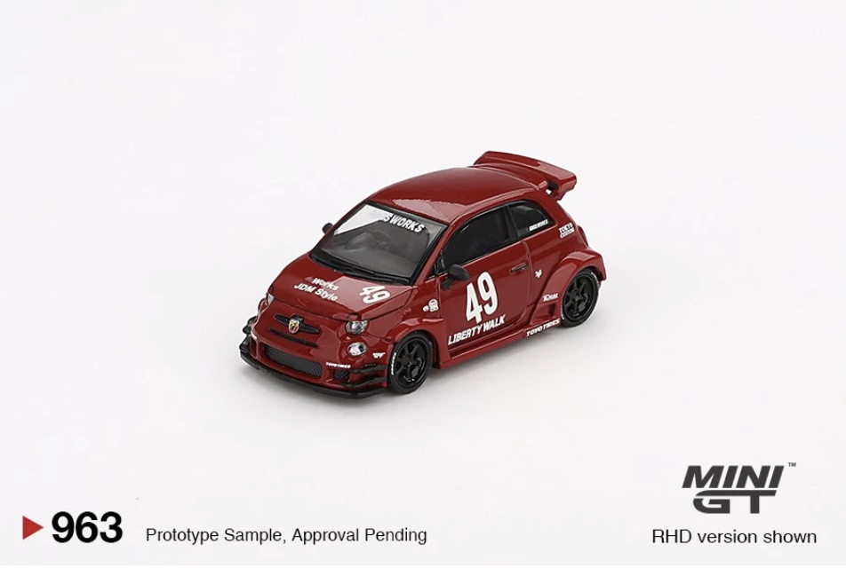 【預訂】Mini GT #963 LB-WORKS x Abas Works ABARTH 595 Red