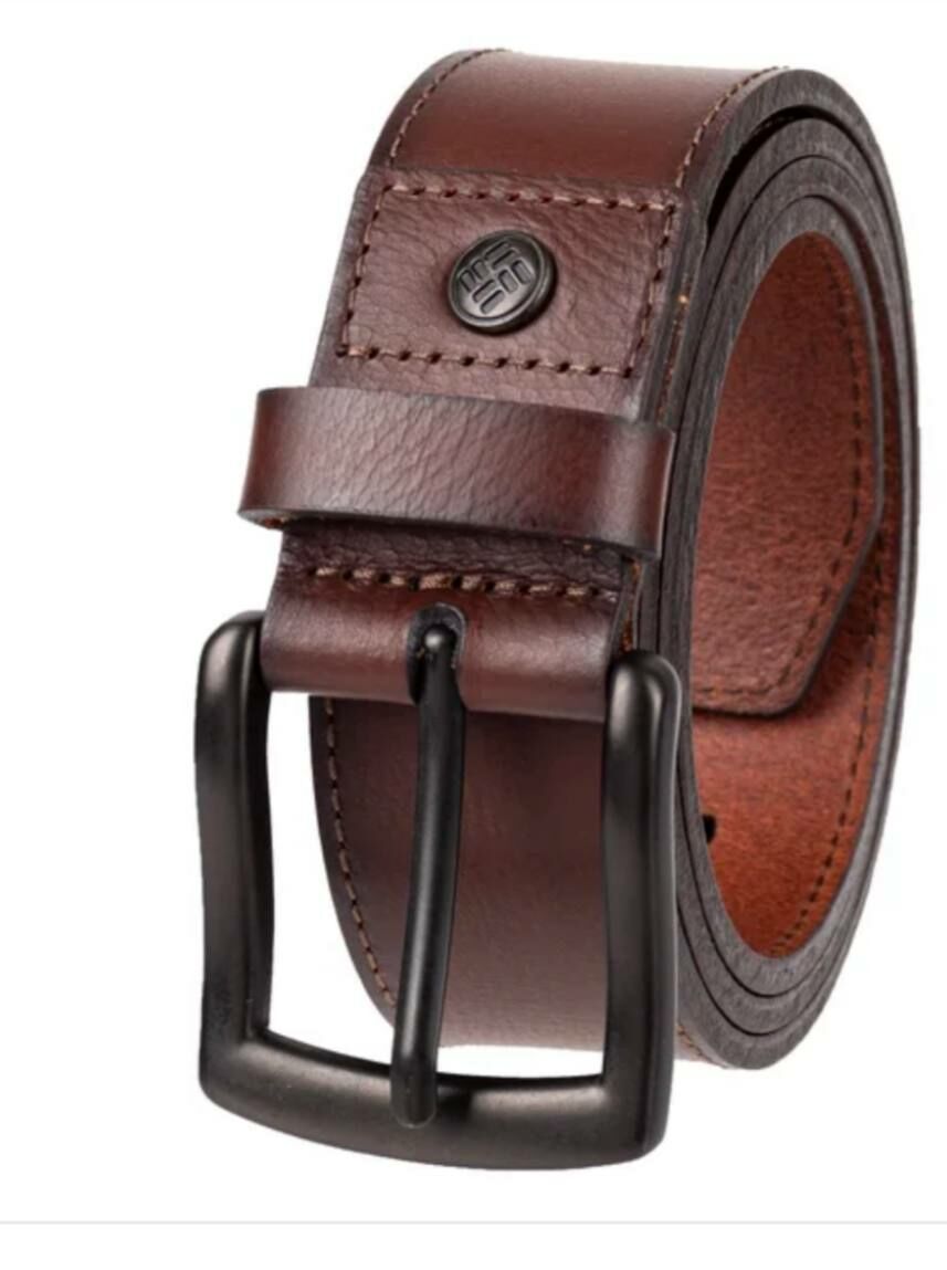 [U] USW COLUMBIA MEN'S LEATHER BELT,BROWN, 193671620704 (UZZ186)