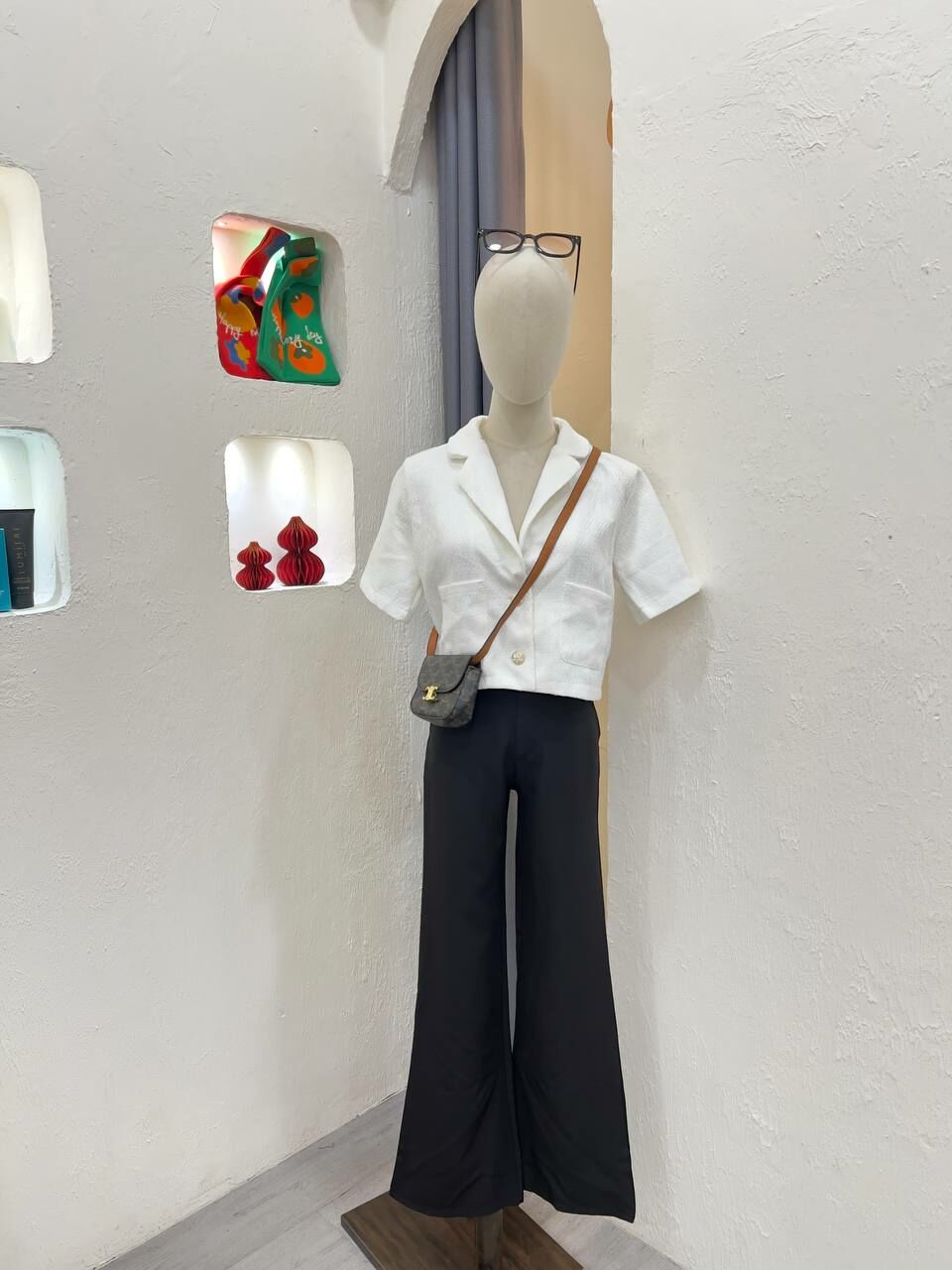 White Short Blazer