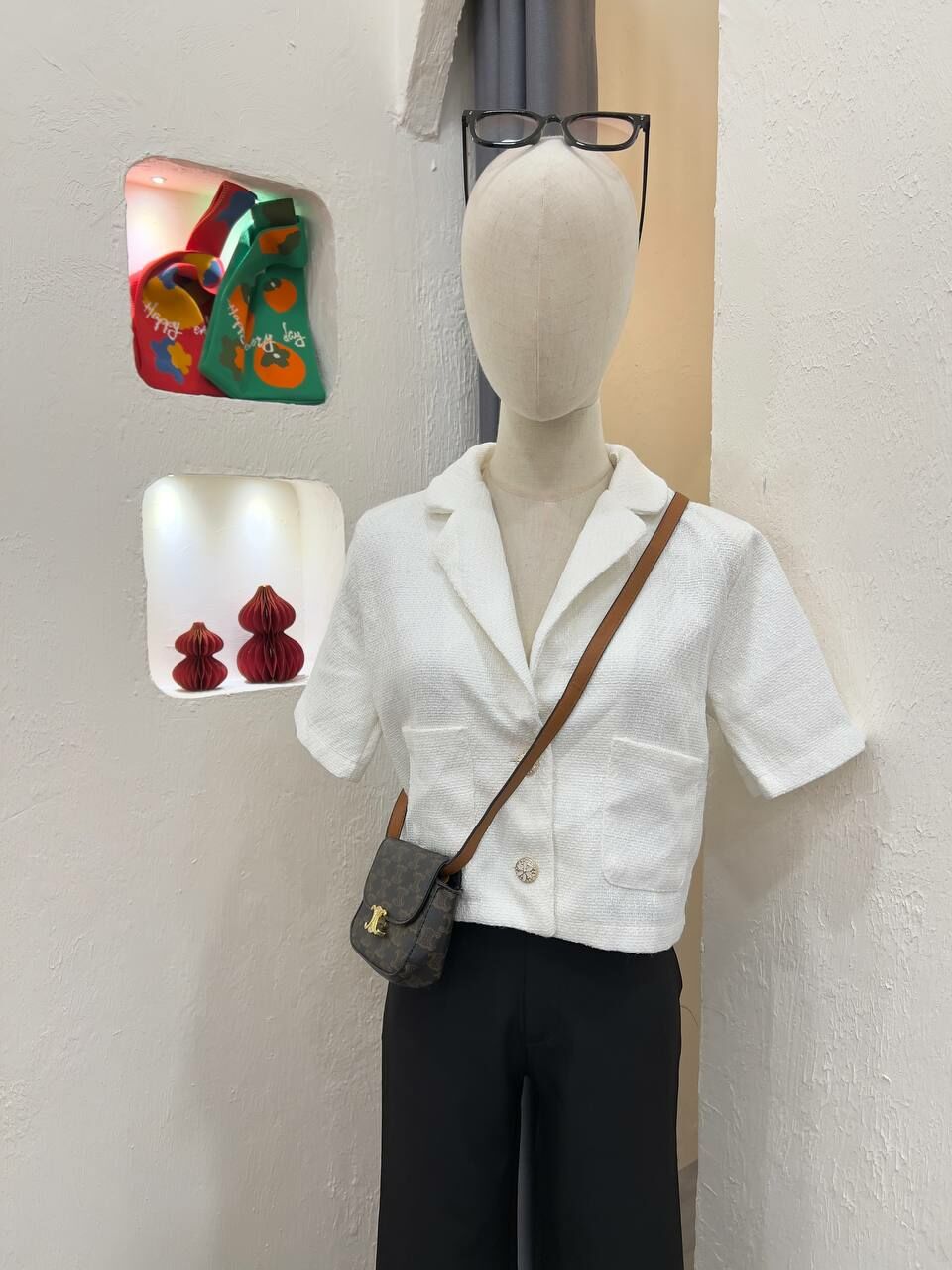 White Short Blazer