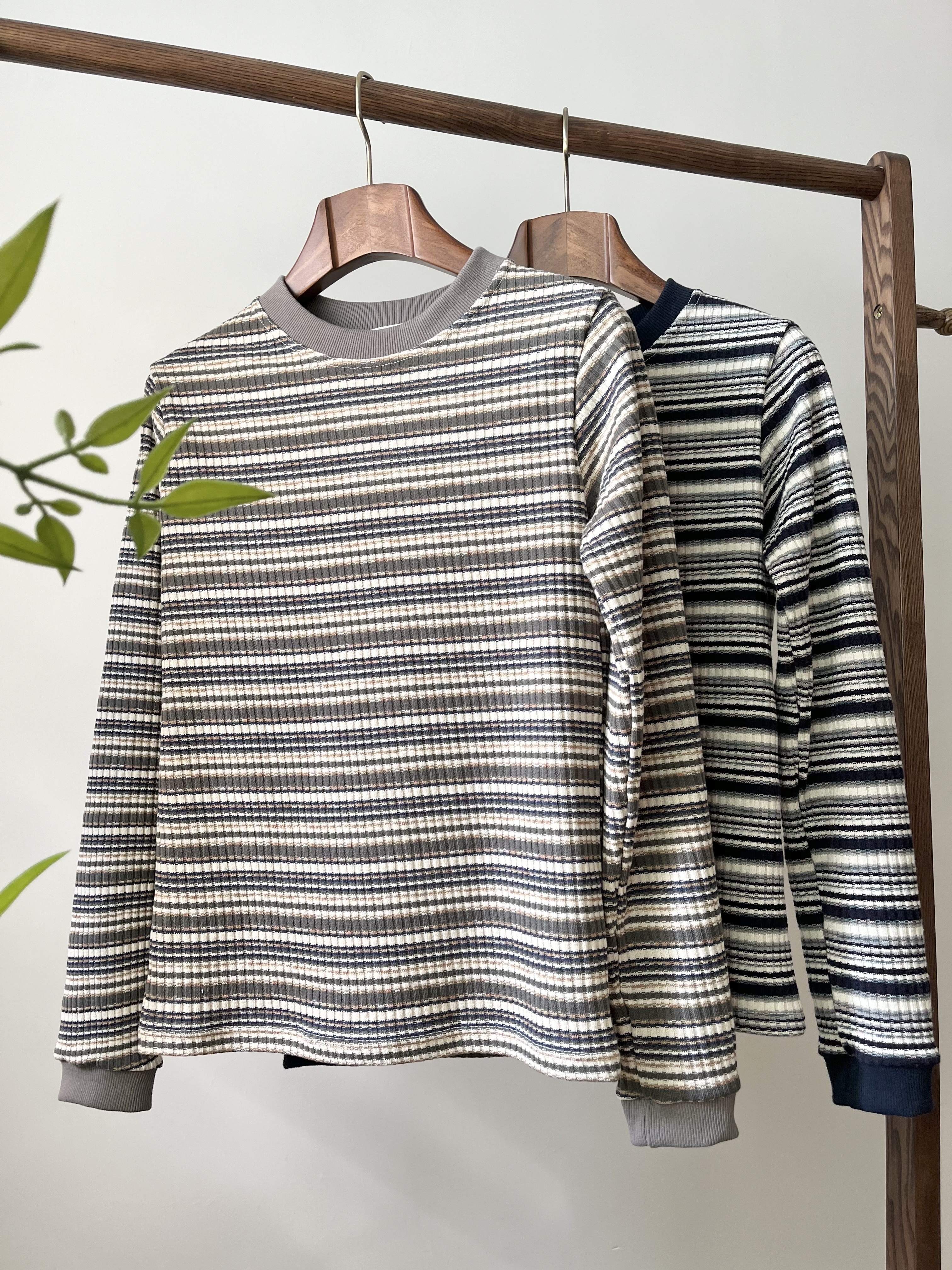 🎏立體布料修身橫間Tee