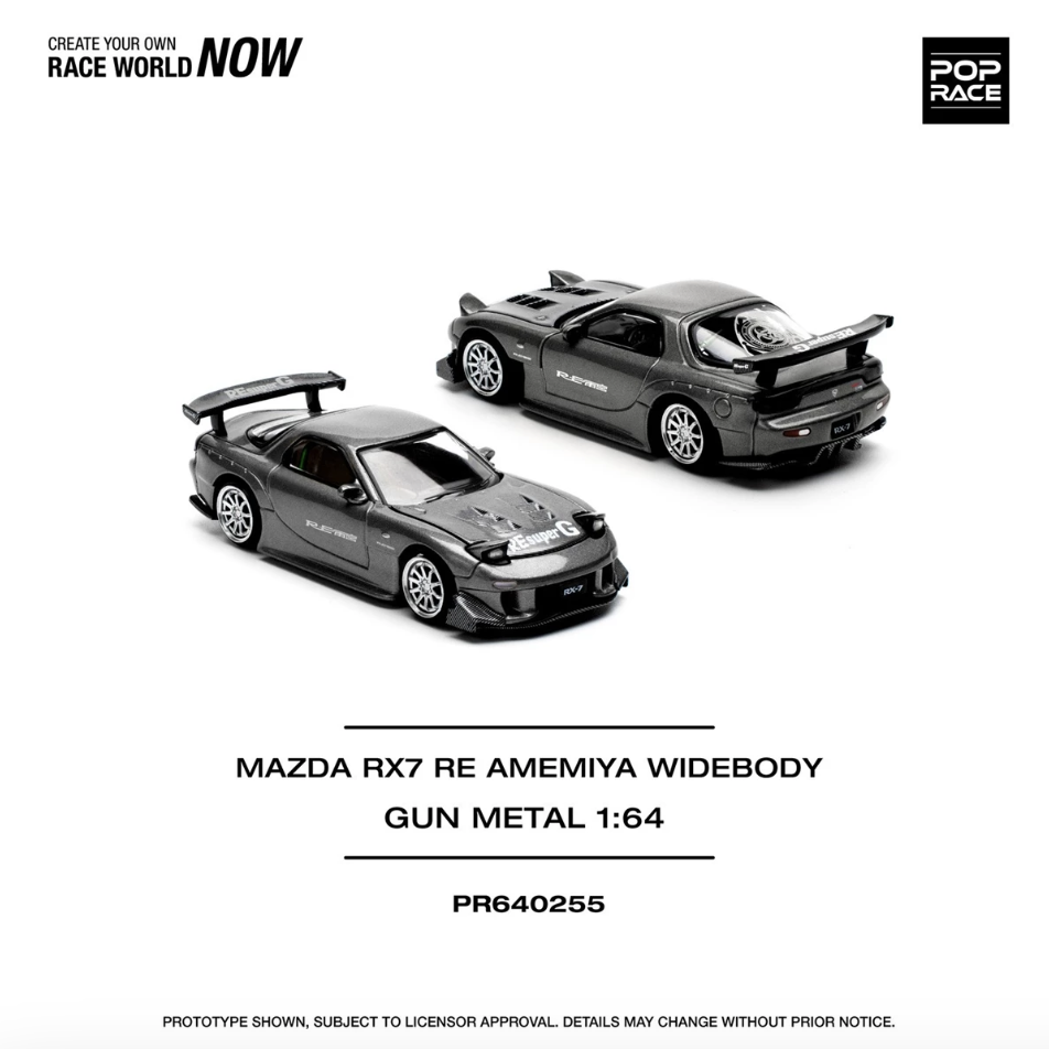 【預訂】Pop Race Mazda RX7 Re-Amemiya Gun Metal