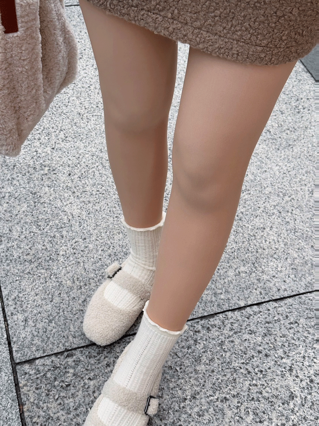 25A302真實感雙層彈力薄絲+刷絨褲襪/光腿神器