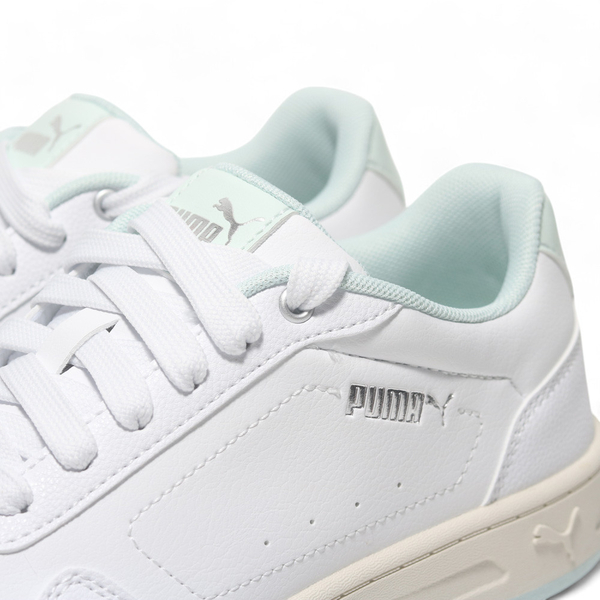 PUMA 休閒鞋 COURT CLASSY 白 薄荷綠 皮革 復古 女 39502115
