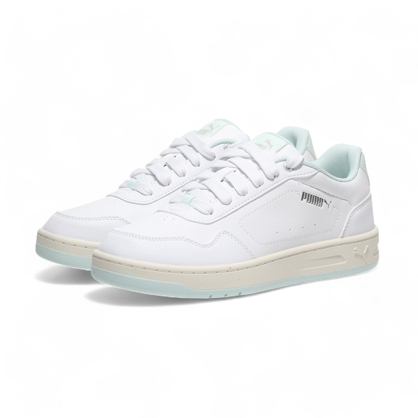 PUMA 休閒鞋 COURT CLASSY 白 薄荷綠 皮革 復古 女 39502115