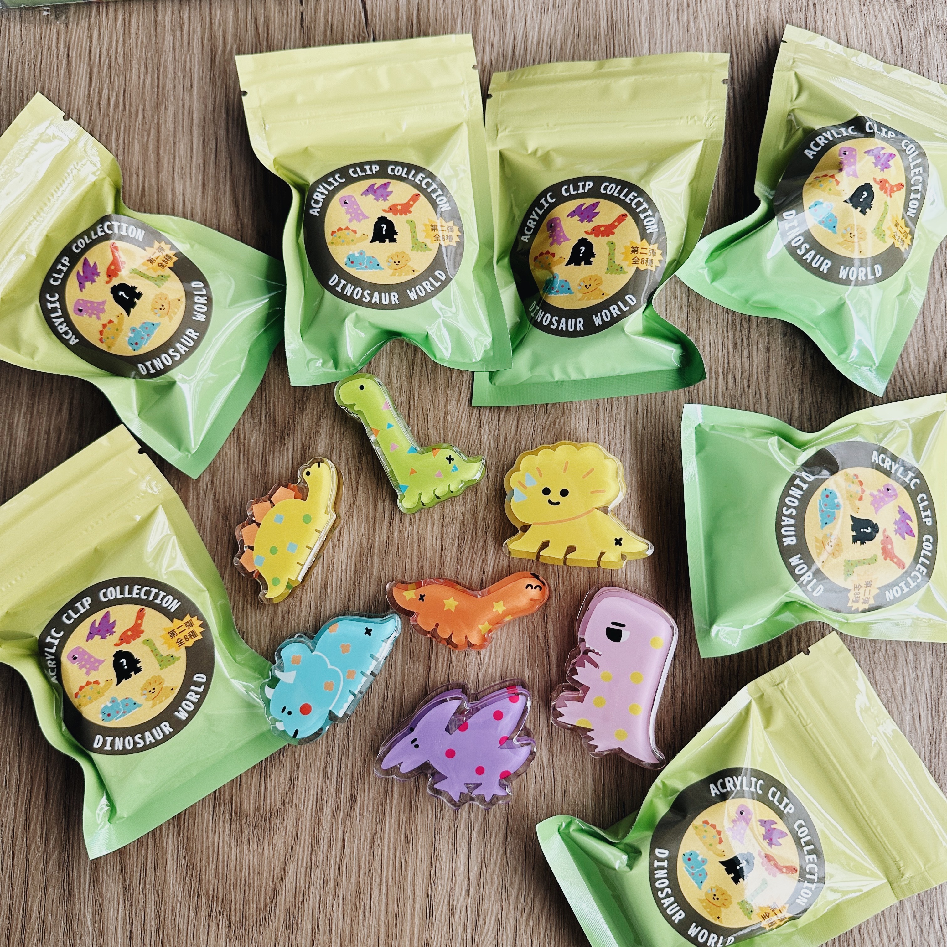 恐龍系列 壓克力夾 盲抽 全8種｜微醺斑比