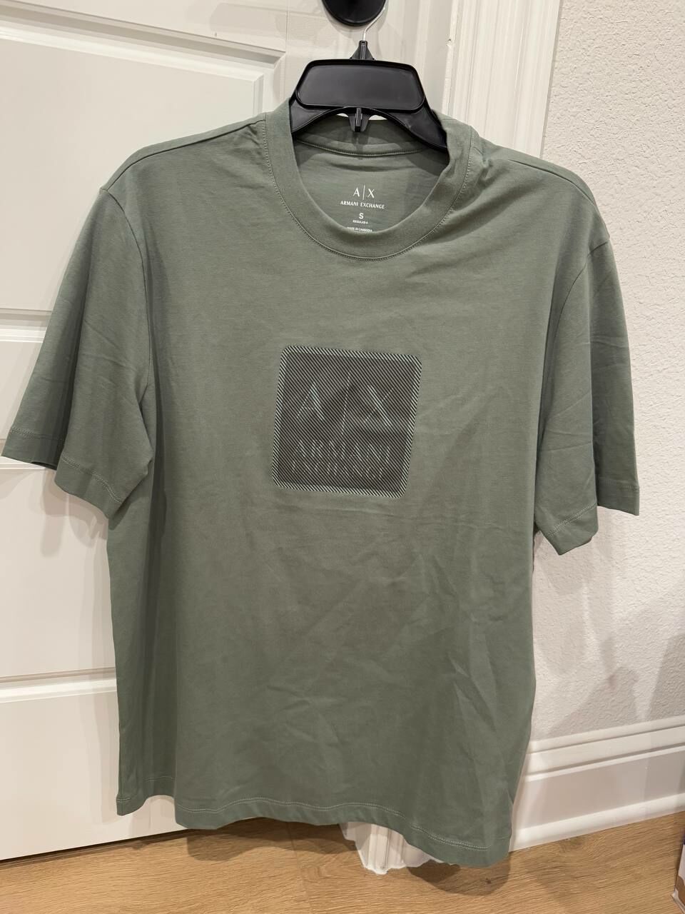 [U] USW ARMANI EXCHANGE BOX LOGO T-SHIRT,GREEN, 1920283 (UZZ200)