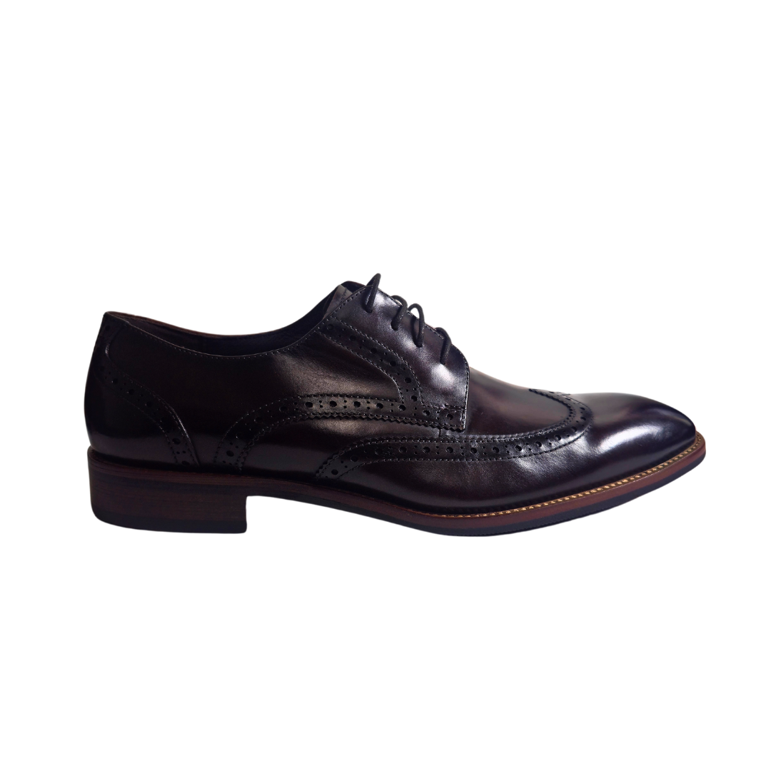 Revic 男裝皮鞋 | OF-37 | 深啡色翼紋德比皮鞋
