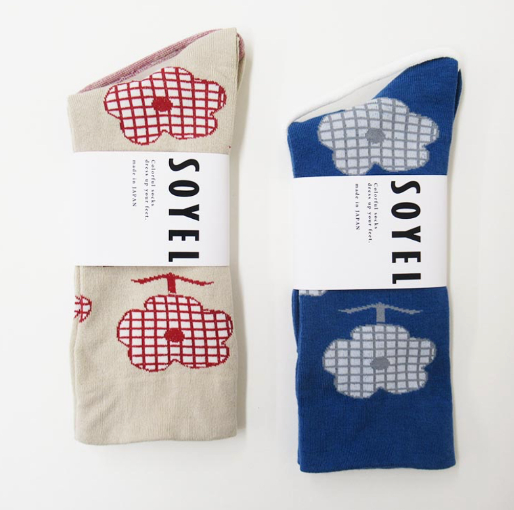 SOYEL 花光*高圓筒襪