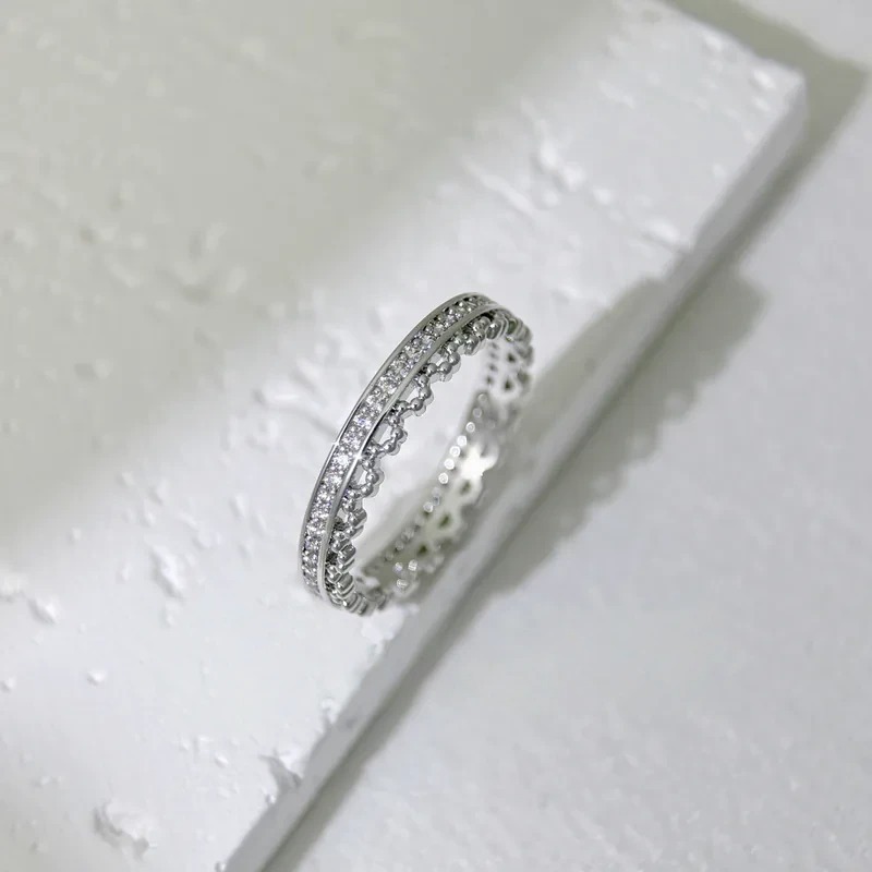 皇冠線鑽花邊戒指