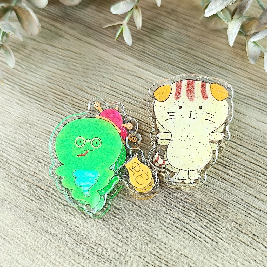 盛盛工作室．貓蛇大戰 壓克力手帳夾 貓/蛇