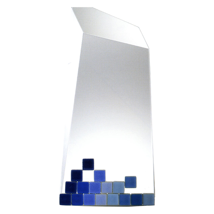 鹿港窯水晶獎座|馬賽克拼貼藝術設計 獨特美感彰顯非凡榮耀S