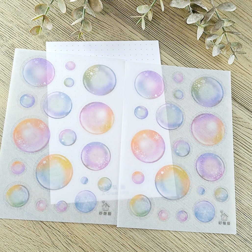 好築藝．星空小泡泡 轉印貼紙
