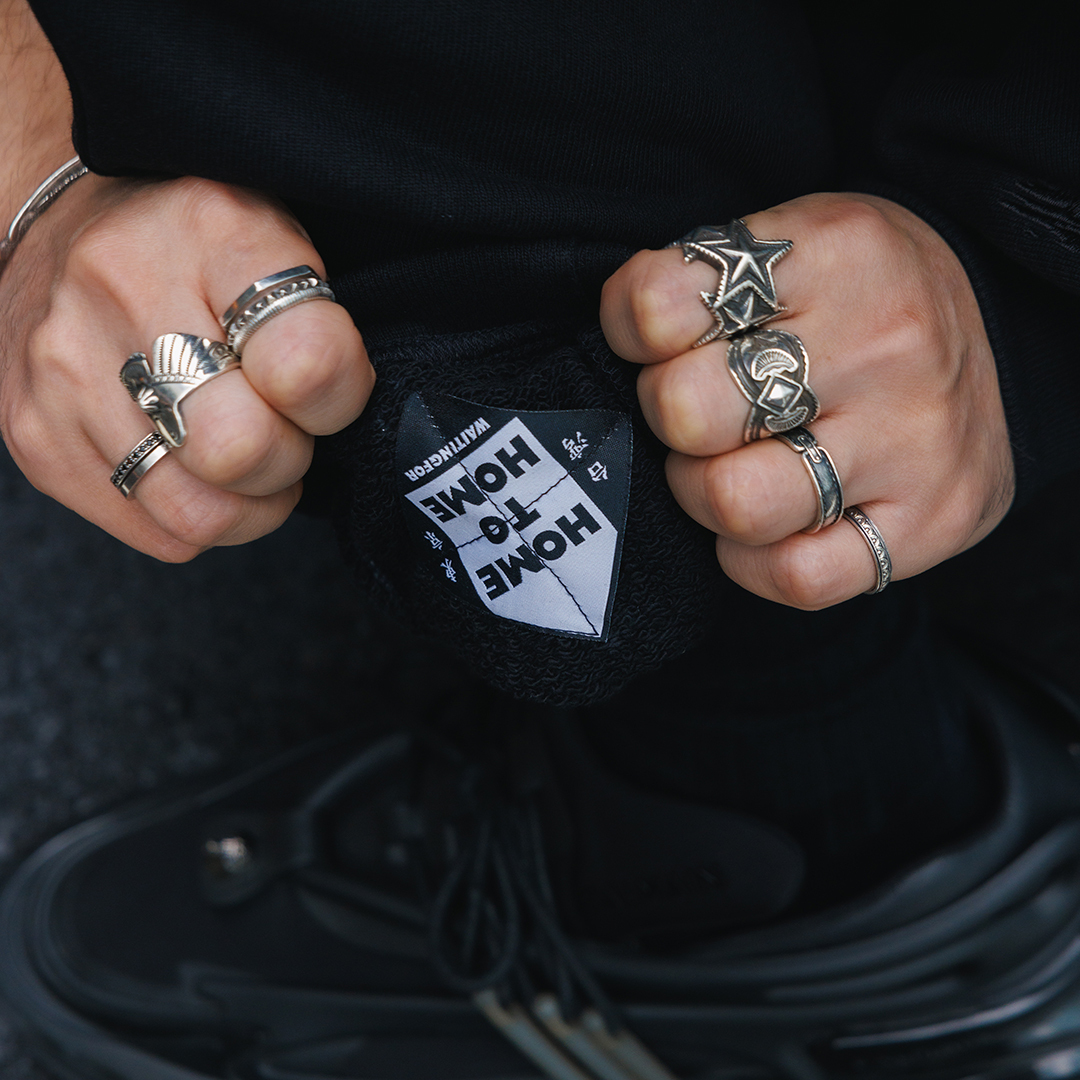 柔軟手感 側邊內襯設計 繭型寬棉褲－低調黑