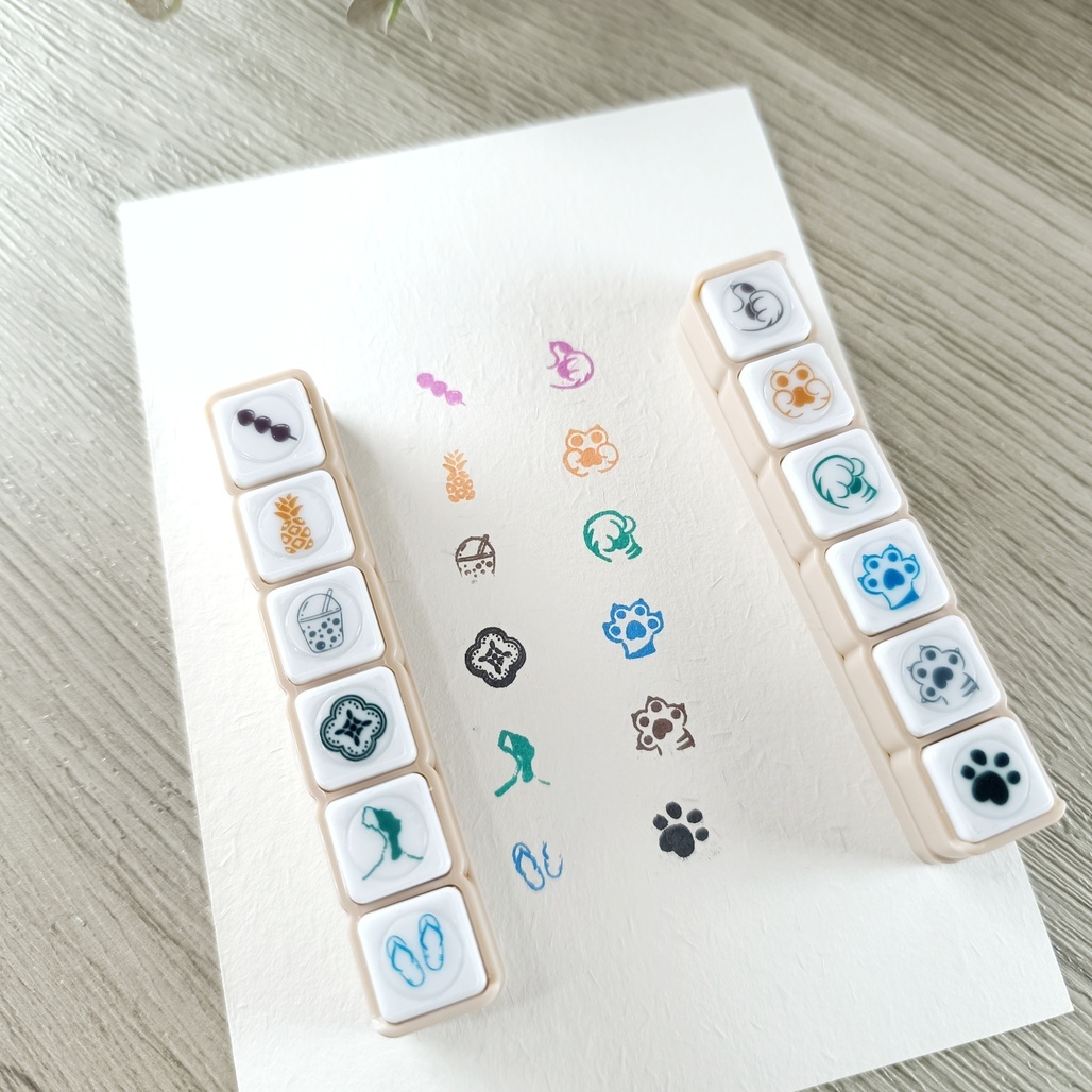 好築藝．台灣特色/貓咪掌印 壓壓浸透印/連續章