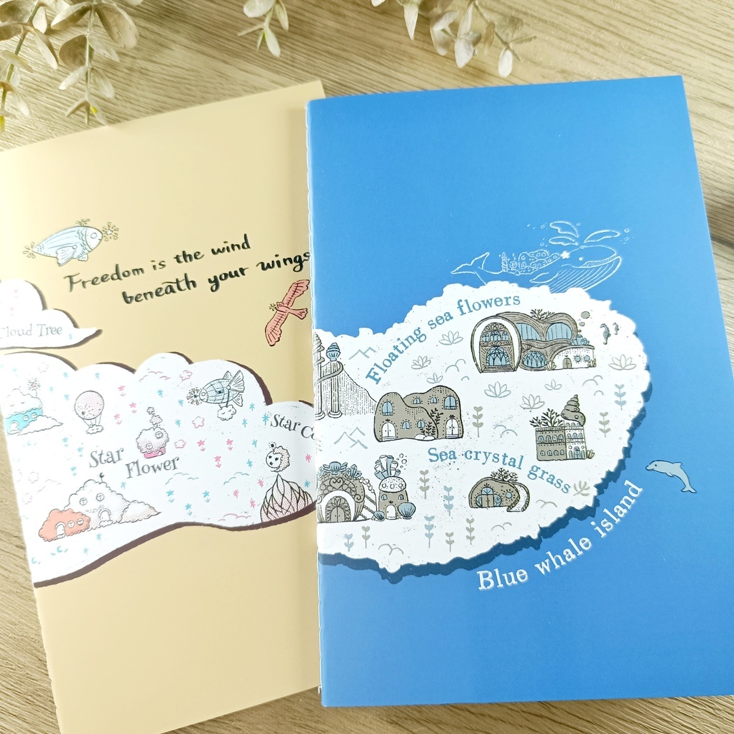 好築藝．藍鯨之島/雲朵王國 A5筆記本