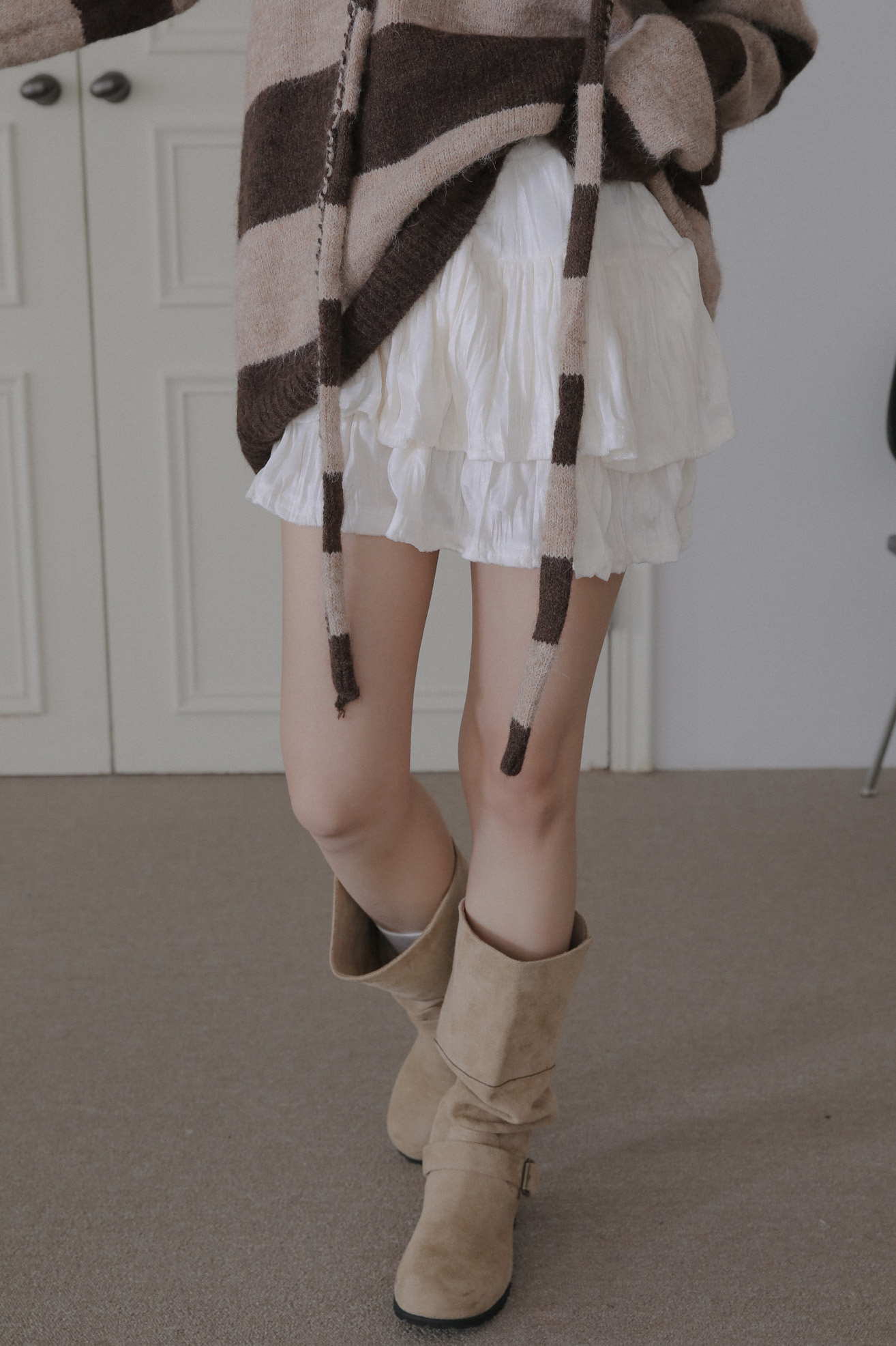 Velour CanCan Skirt #短裙