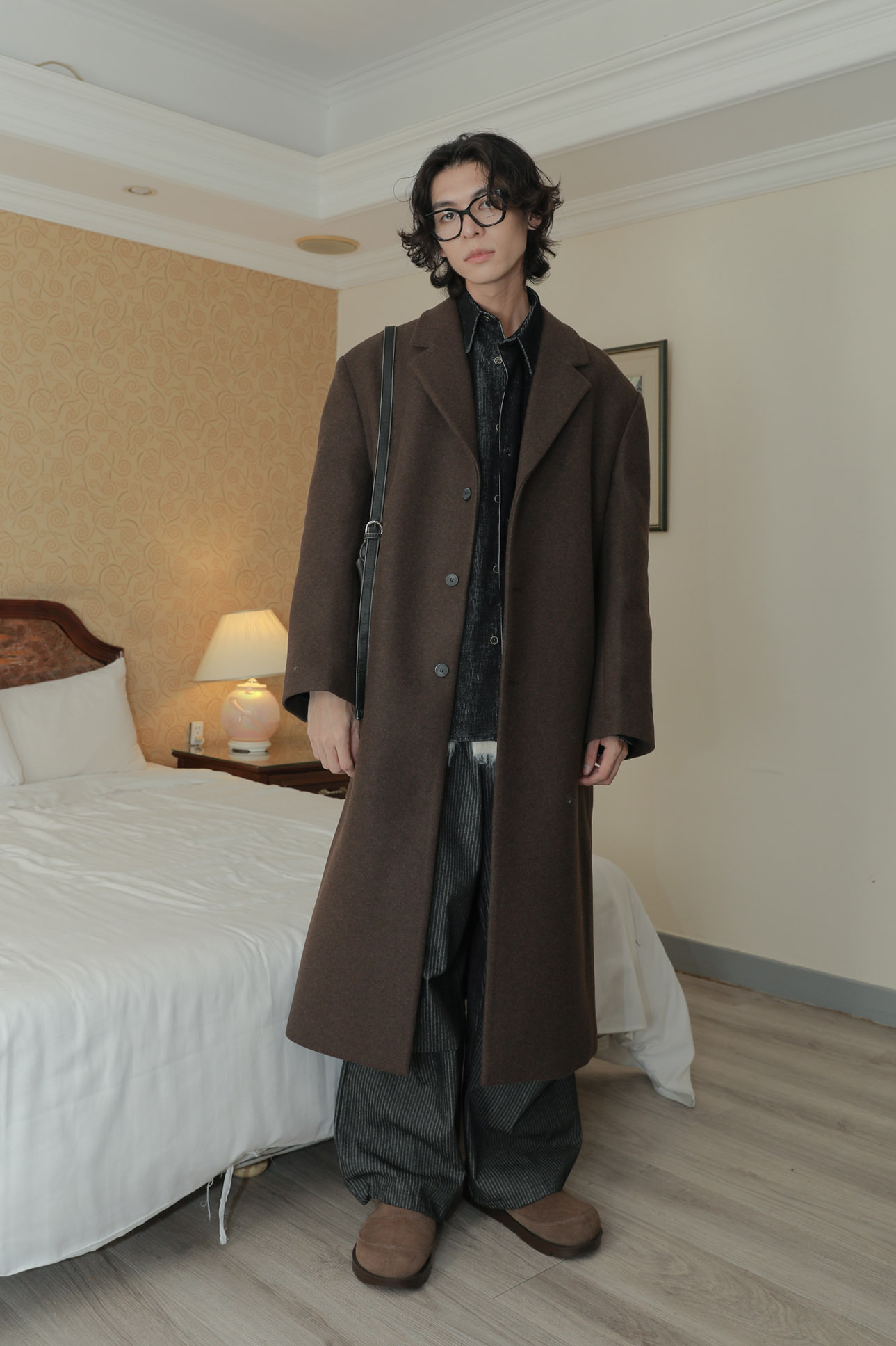 Sculpt Wool Single Long Coat #長大衣