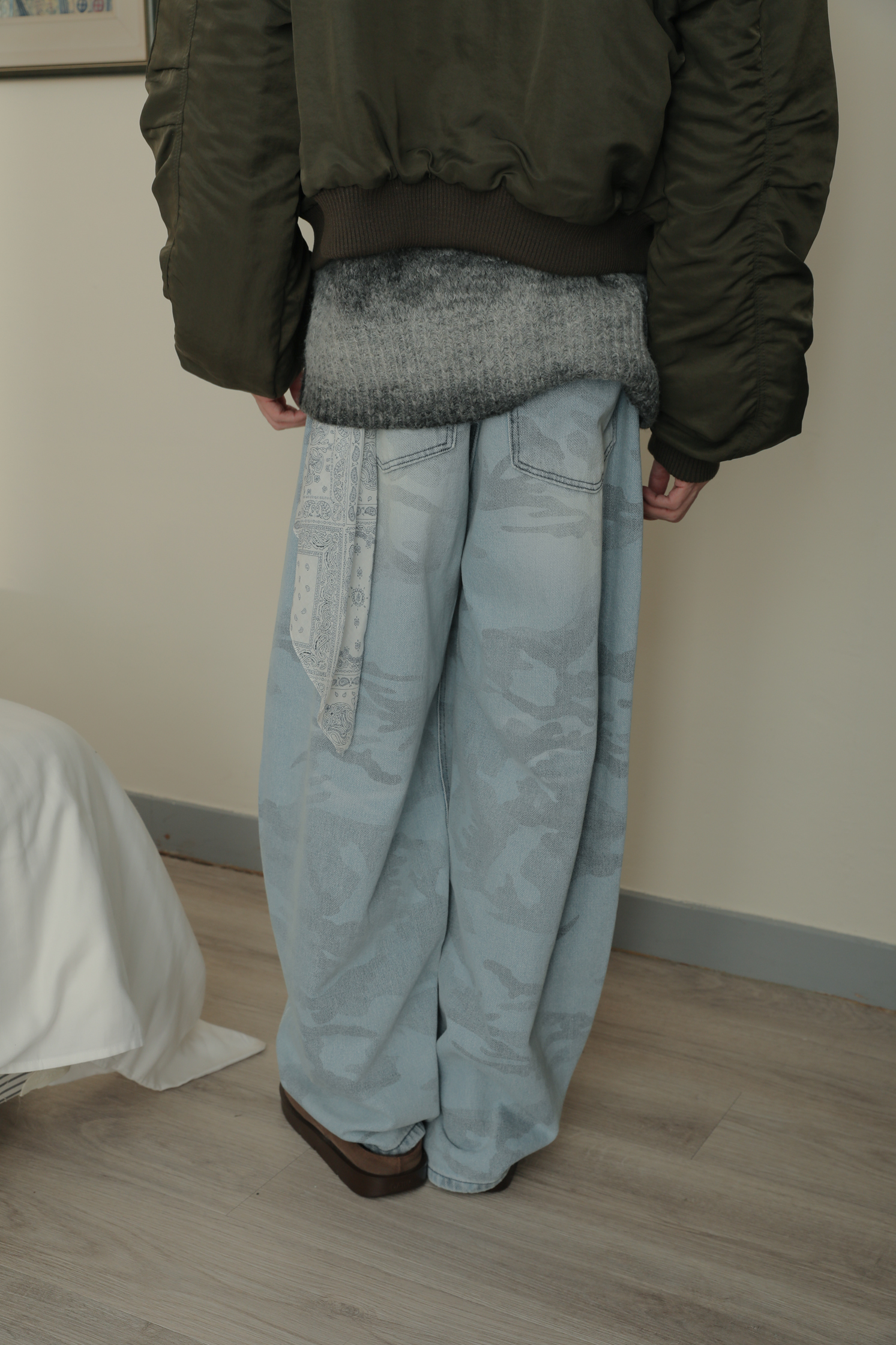 Teen Brush Camo Denim Pants #牛仔褲