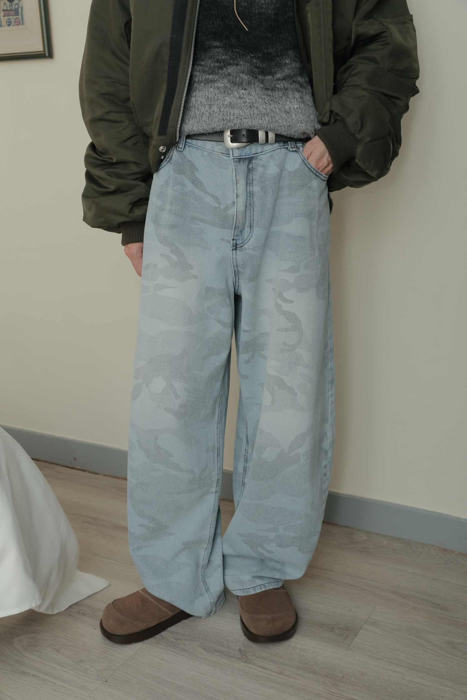 Teen Brush Camo Denim Pants #牛仔褲