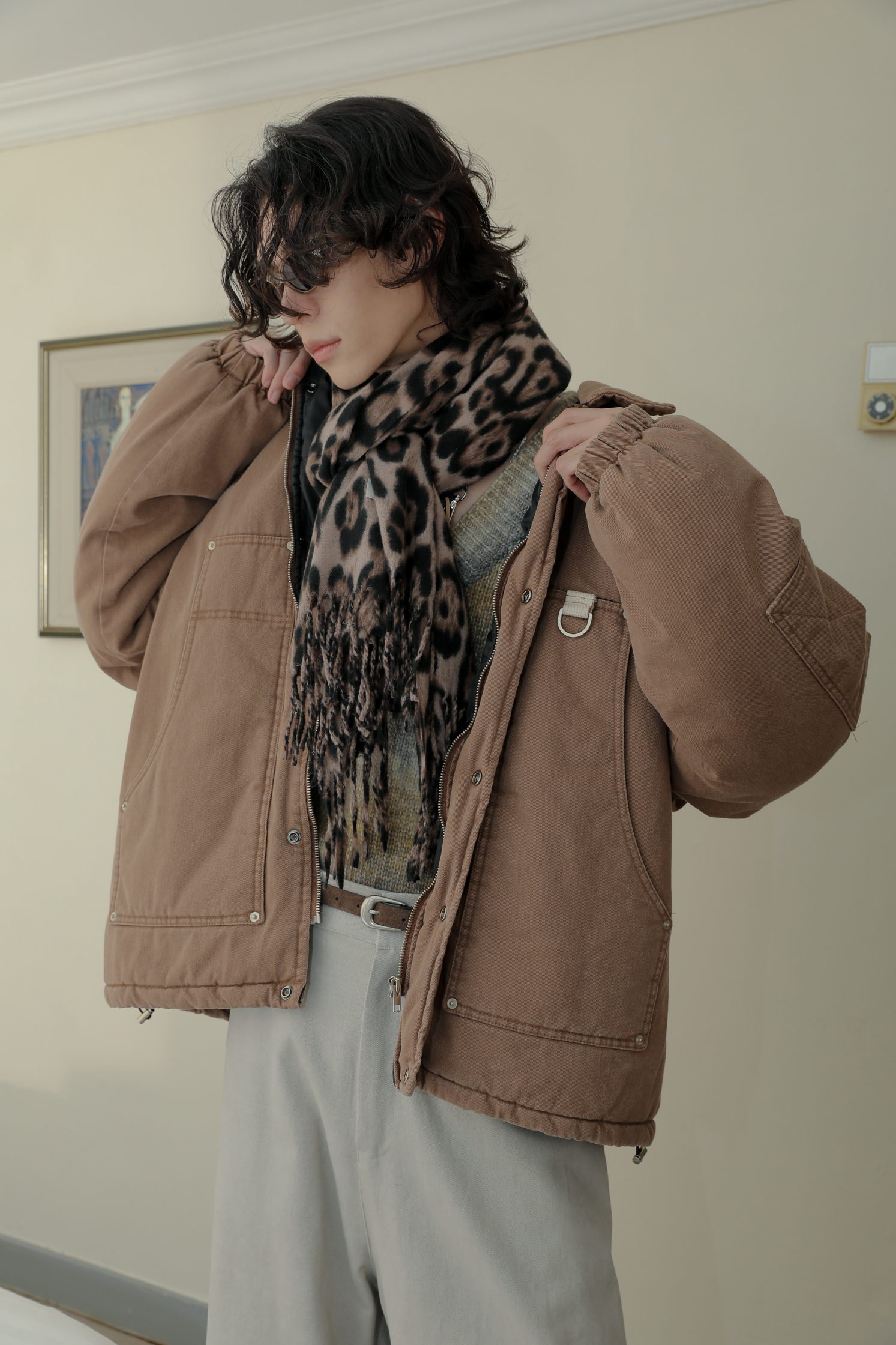 Vintage Washed Cotton Padding #外套