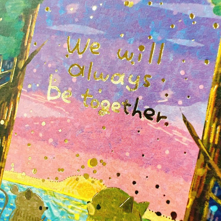 日落＿Muumegu 燙金明信片｜日本ACTIVE CORPORATION