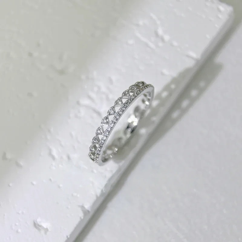 細邊小愛心環繞戒指