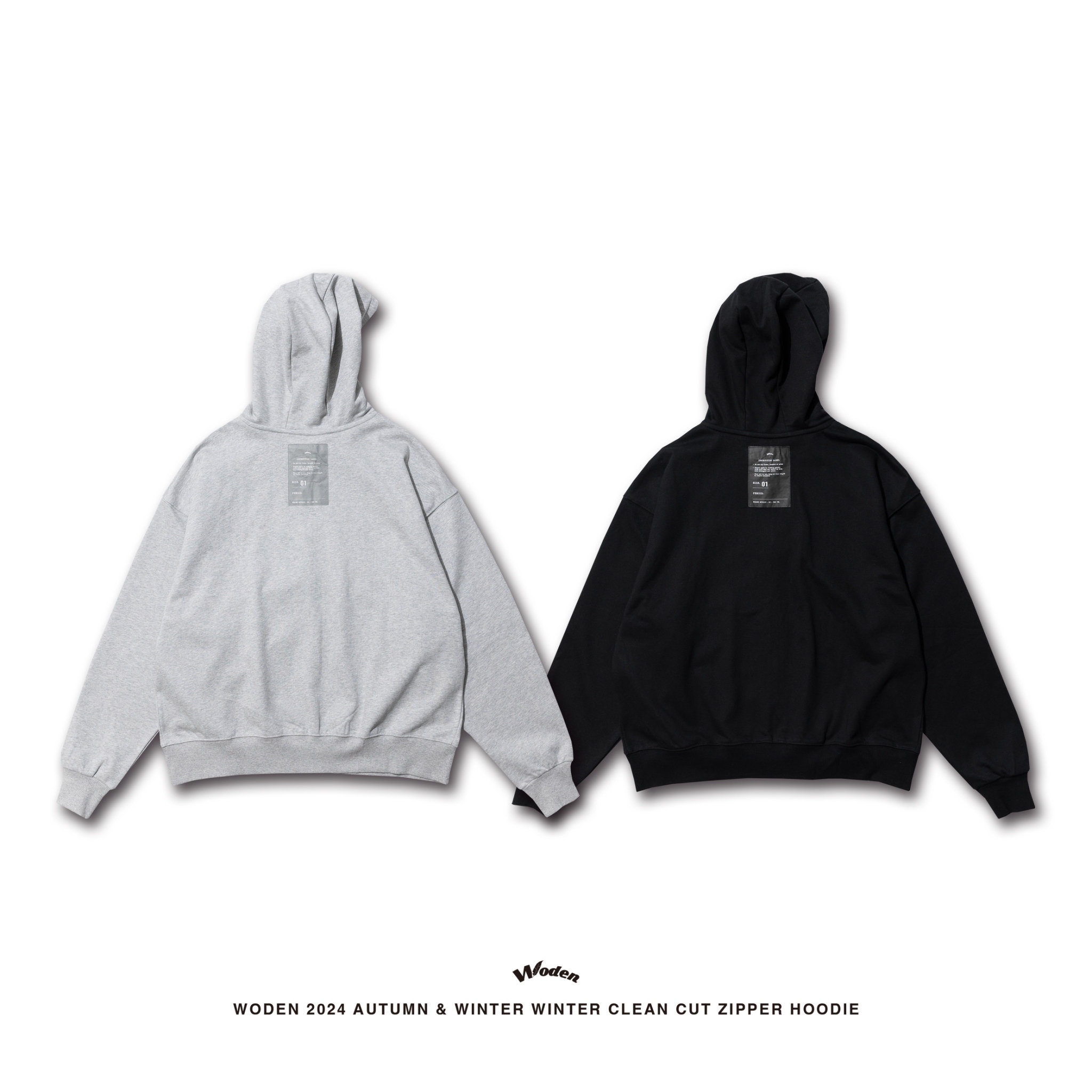 WODEN 2024 Autumn & Winter  055 Clean Cut Zipper Hoodie Jacket