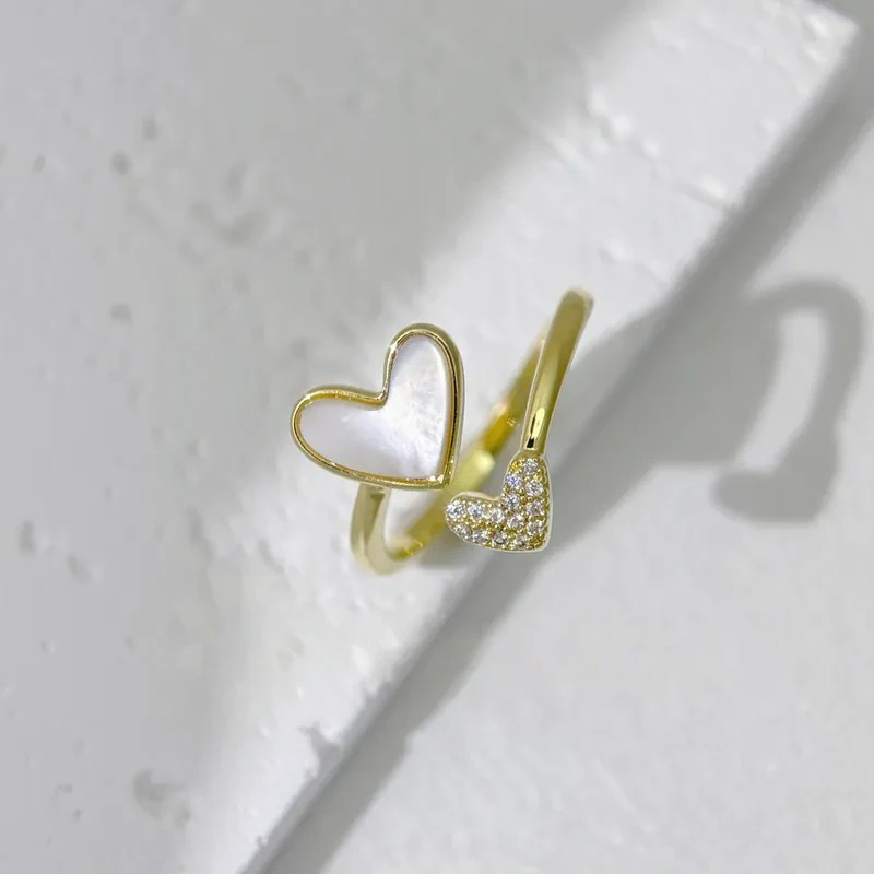 心心相印鑲鑽戒指