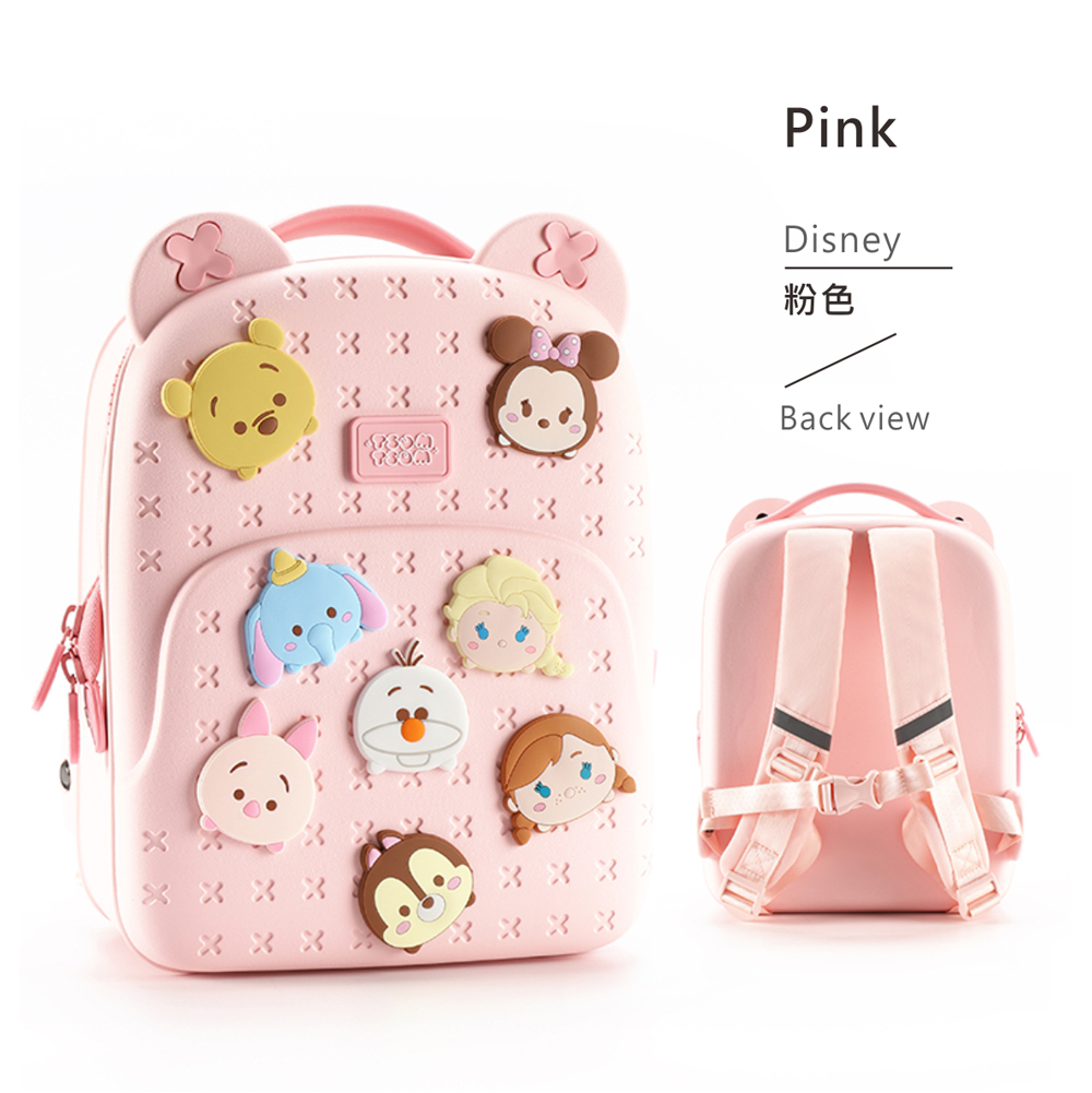 【虎兒寶】迪士尼輕潮寶貝洞洞造型背包 - 粉色 ( 獨家贈送 POLI 蠟筆)