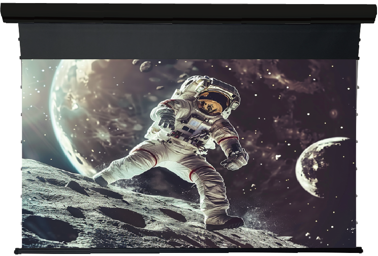 Sagen 16:9 超短焦黑柵抗光電動天吊幕