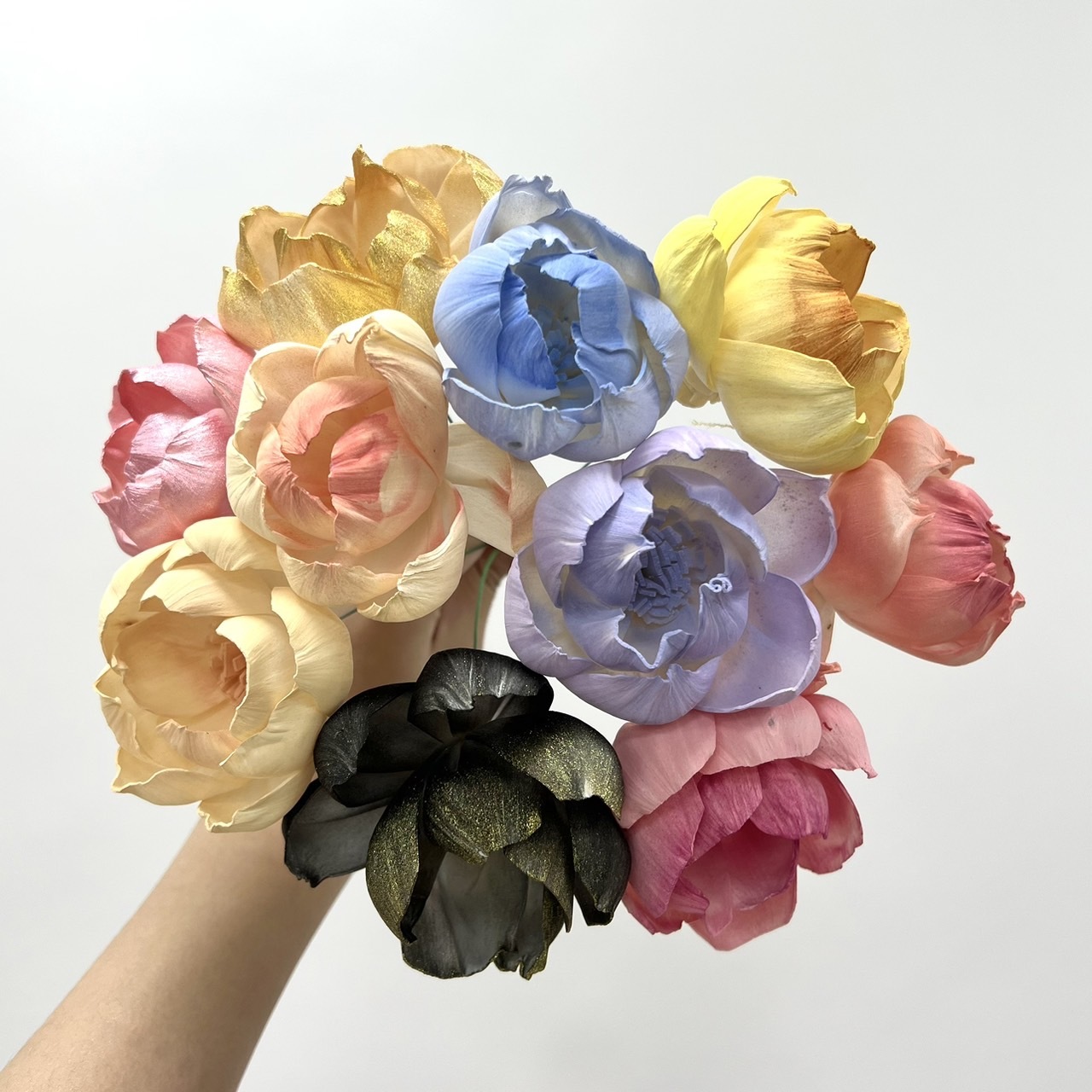 越南索拉花 牡丹(白心) 6CM<十支一把>