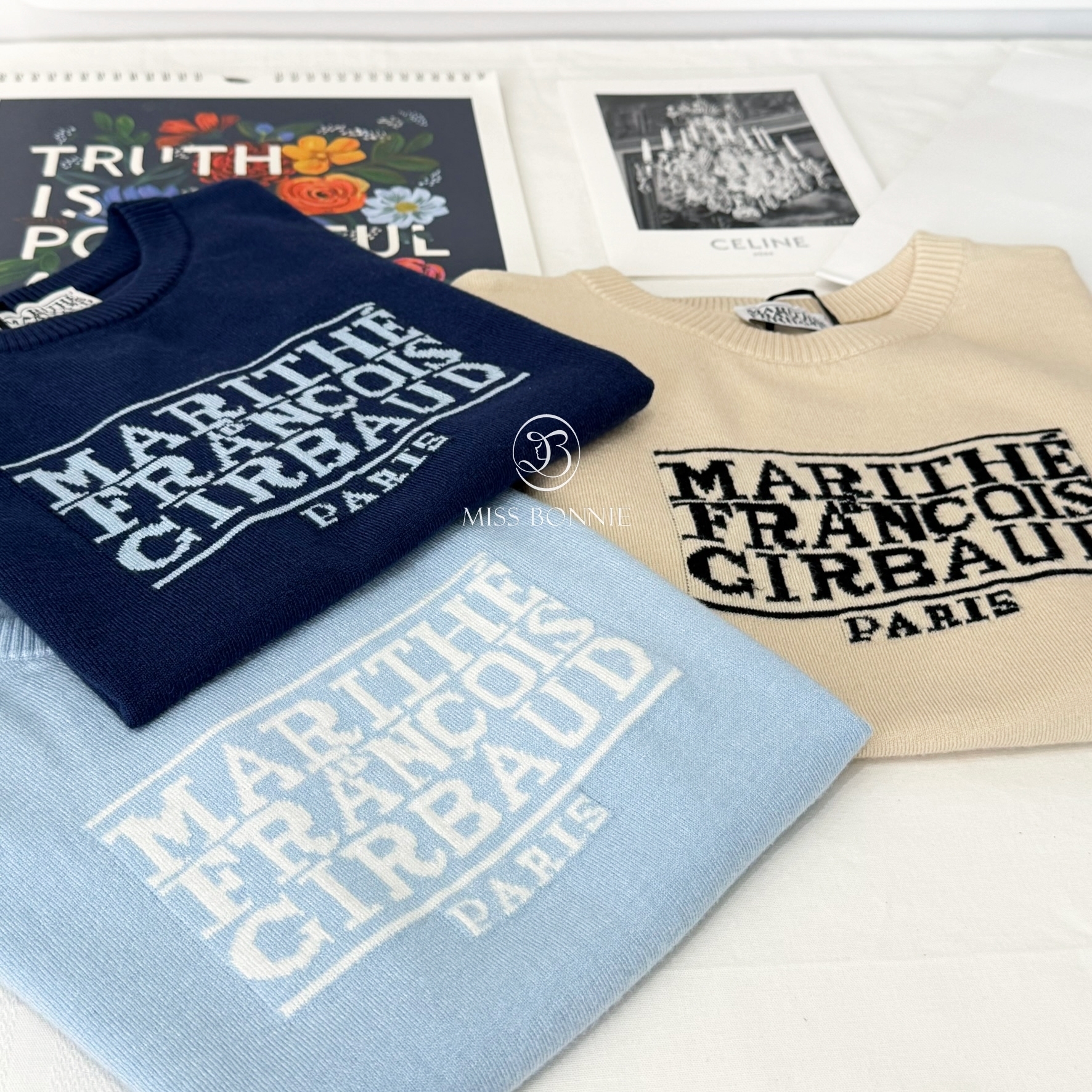 MFG針織大標短版短袖上衣(共2色)