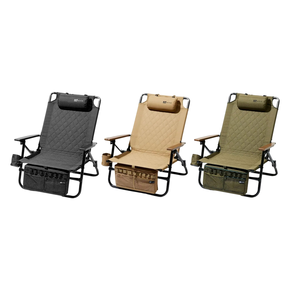 WAQ 三段躺椅 含 高背枕 置物袋 杯套