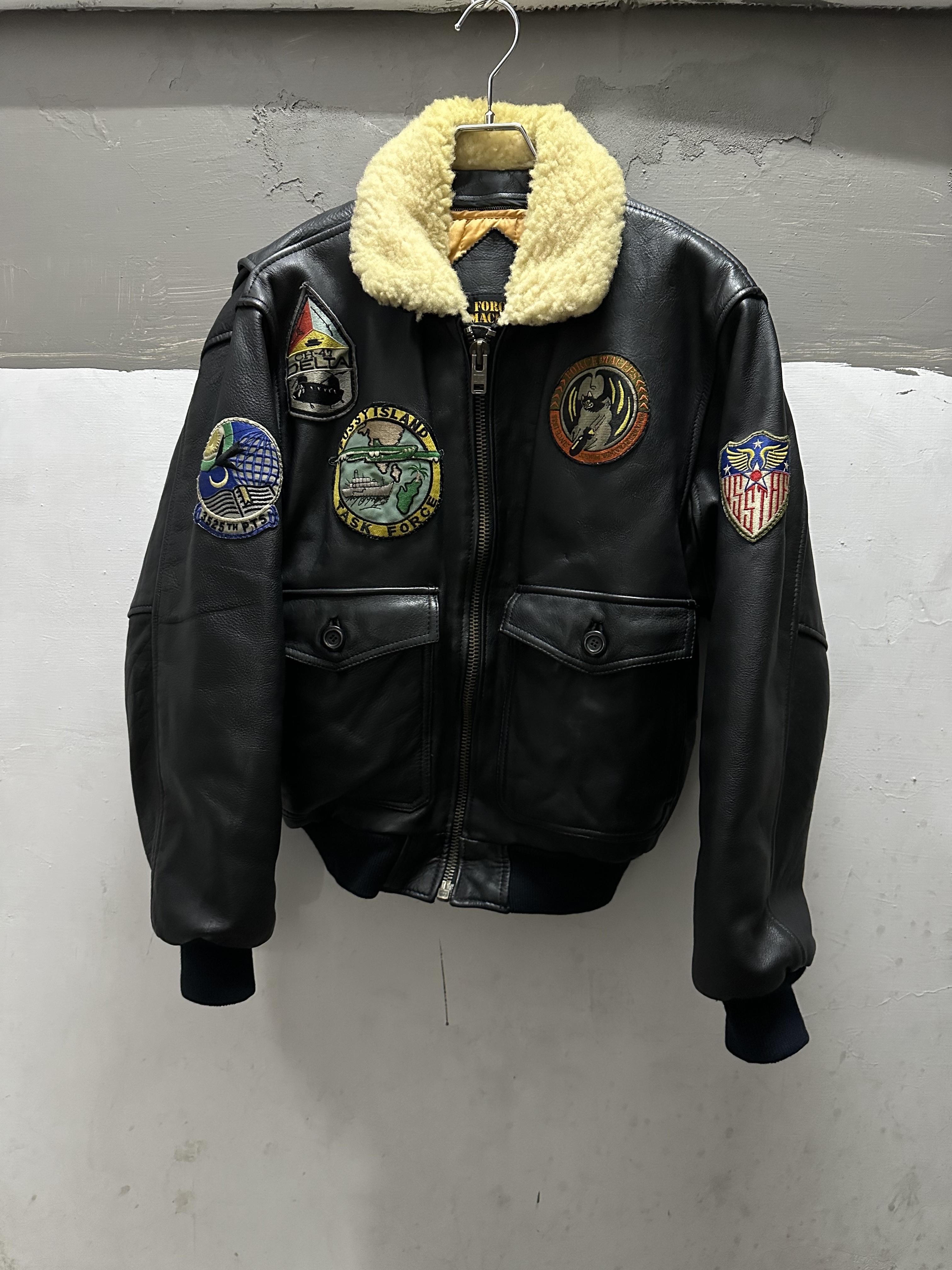 90-00s FORCE MACEES G-1 TYPE Leather Jacket