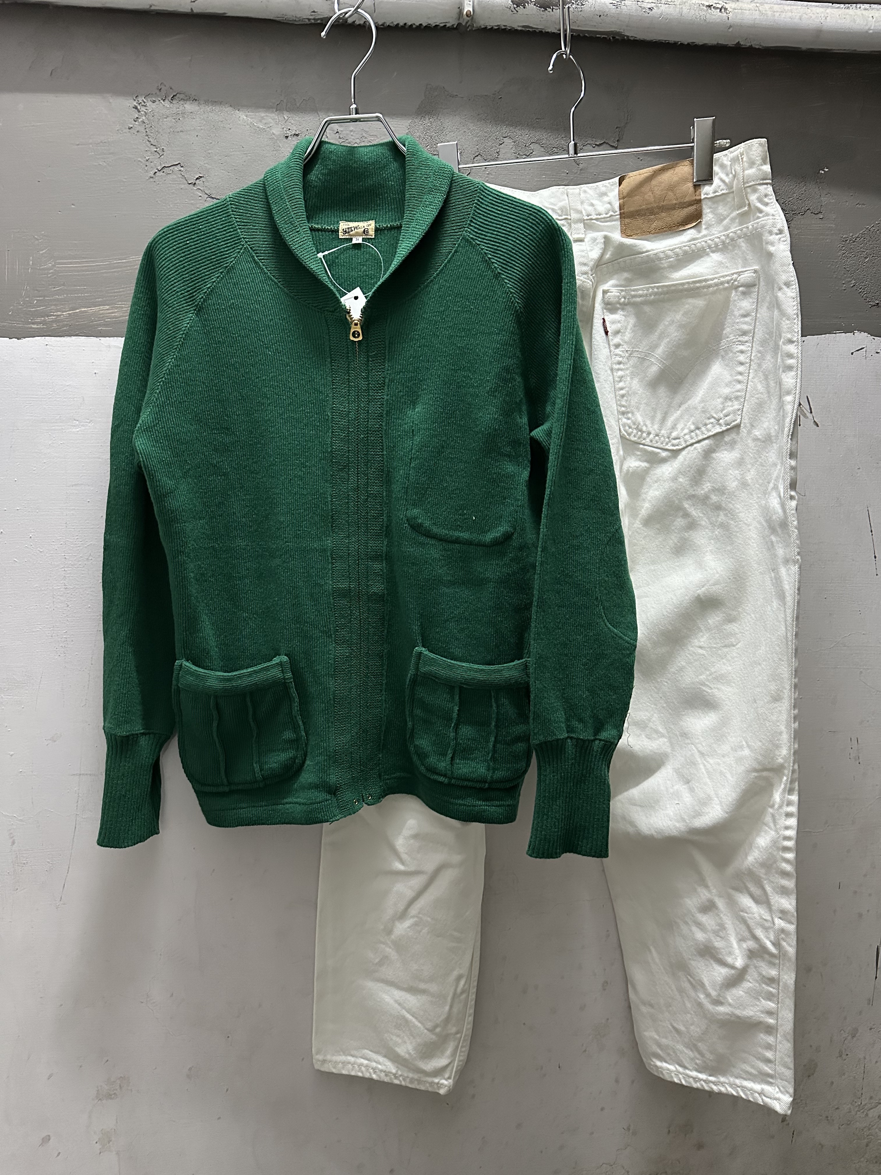 Y.M WALK ON 20s STYLE Knit Sweater*Hookless Zipper Made in Japan