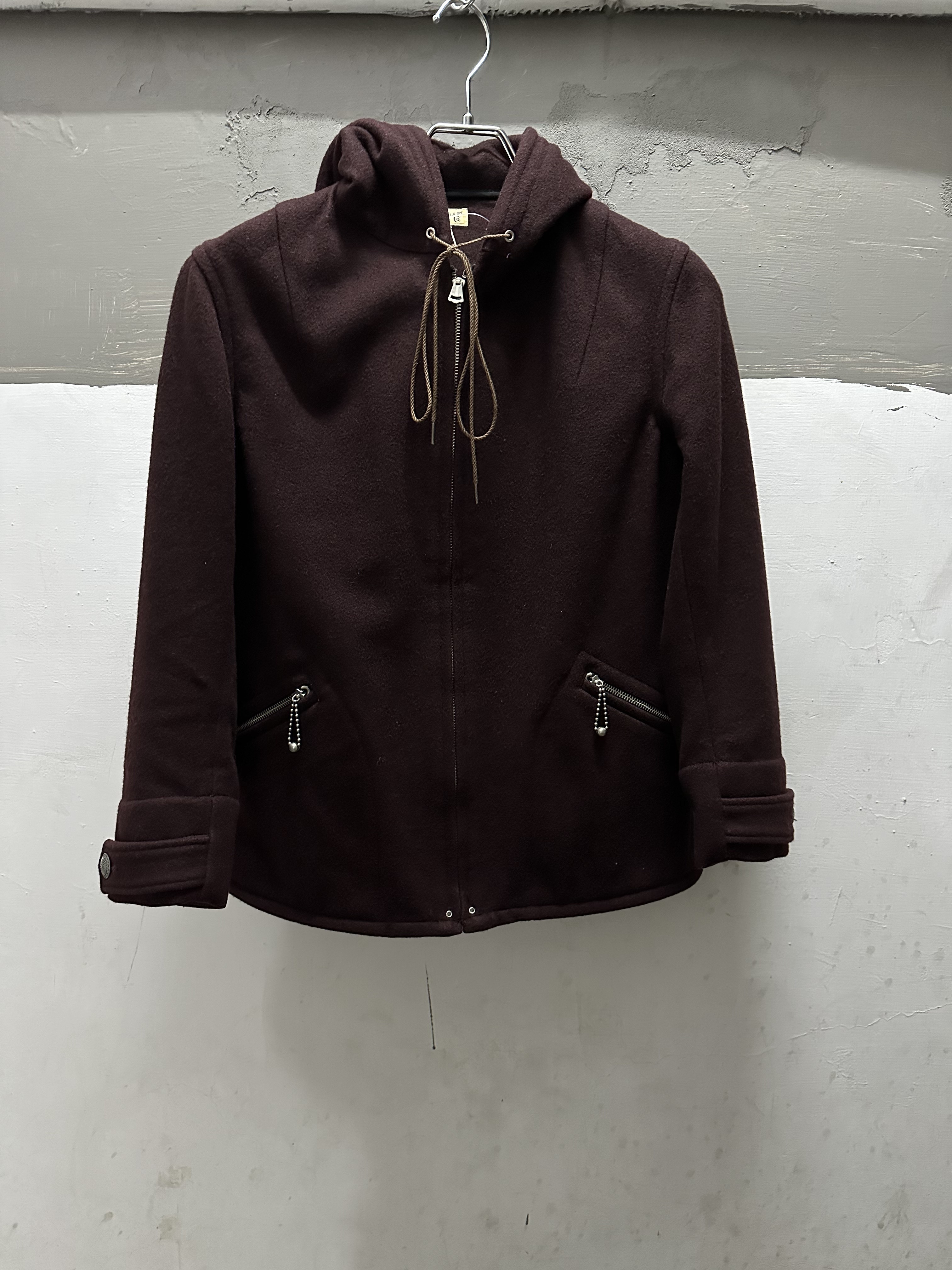 Y.M WALK ON 30s STYLE Wool Coat*Grommet Zipper Made in Japan