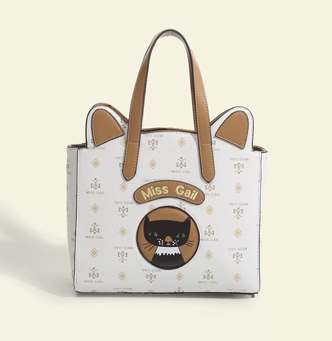 NEW🔥插畫貓圖騰萌萌耳朵(附零錢包)-兩色少量現貨