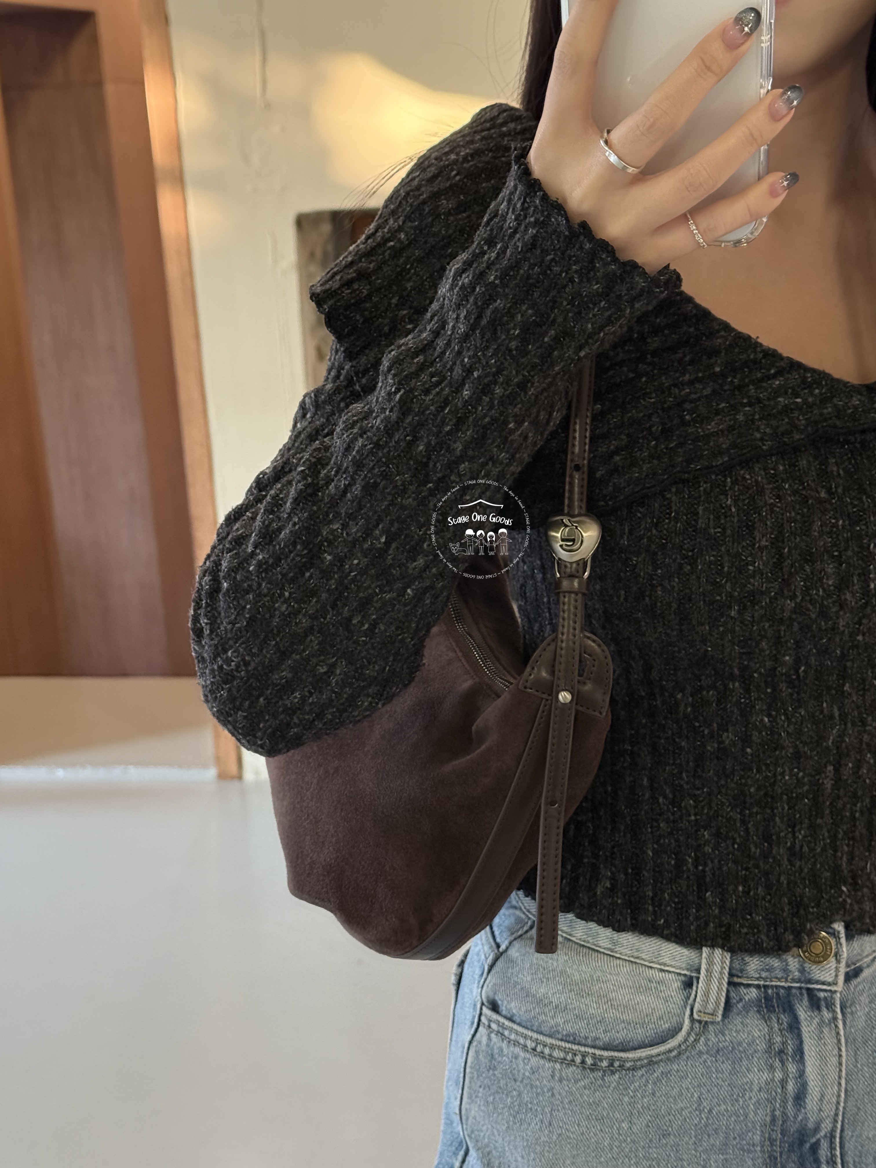 Archivepke Luv Moon Bag (Suede Brown)