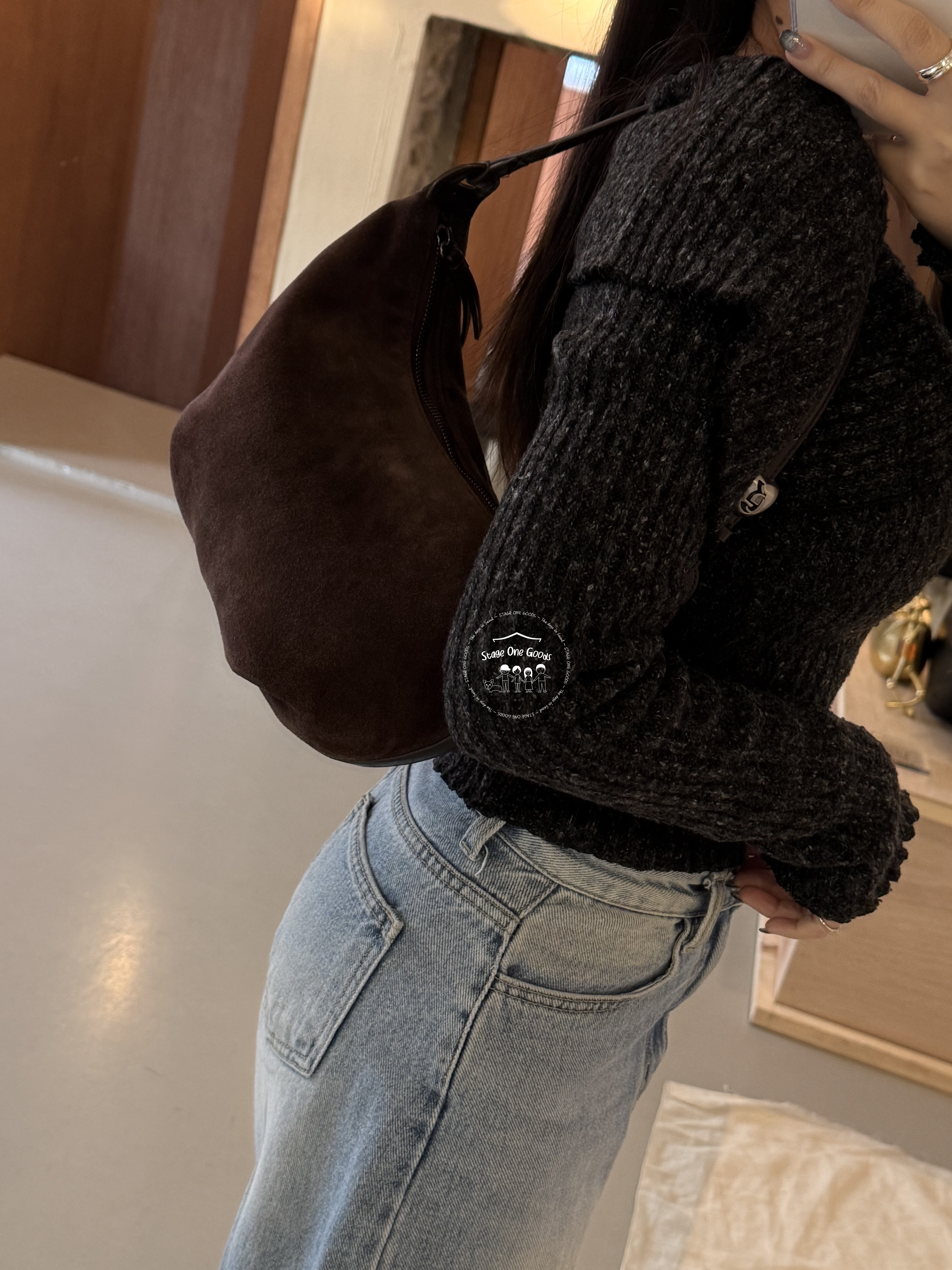 Archivepke Luv Moon Bag (Suede Brown)