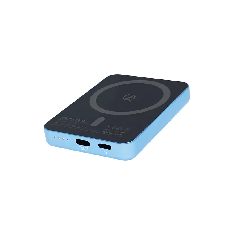 DTSL_ProMini 5MU 5000mAh Magnetic Wireless Portable Charger_Sky Blue Front