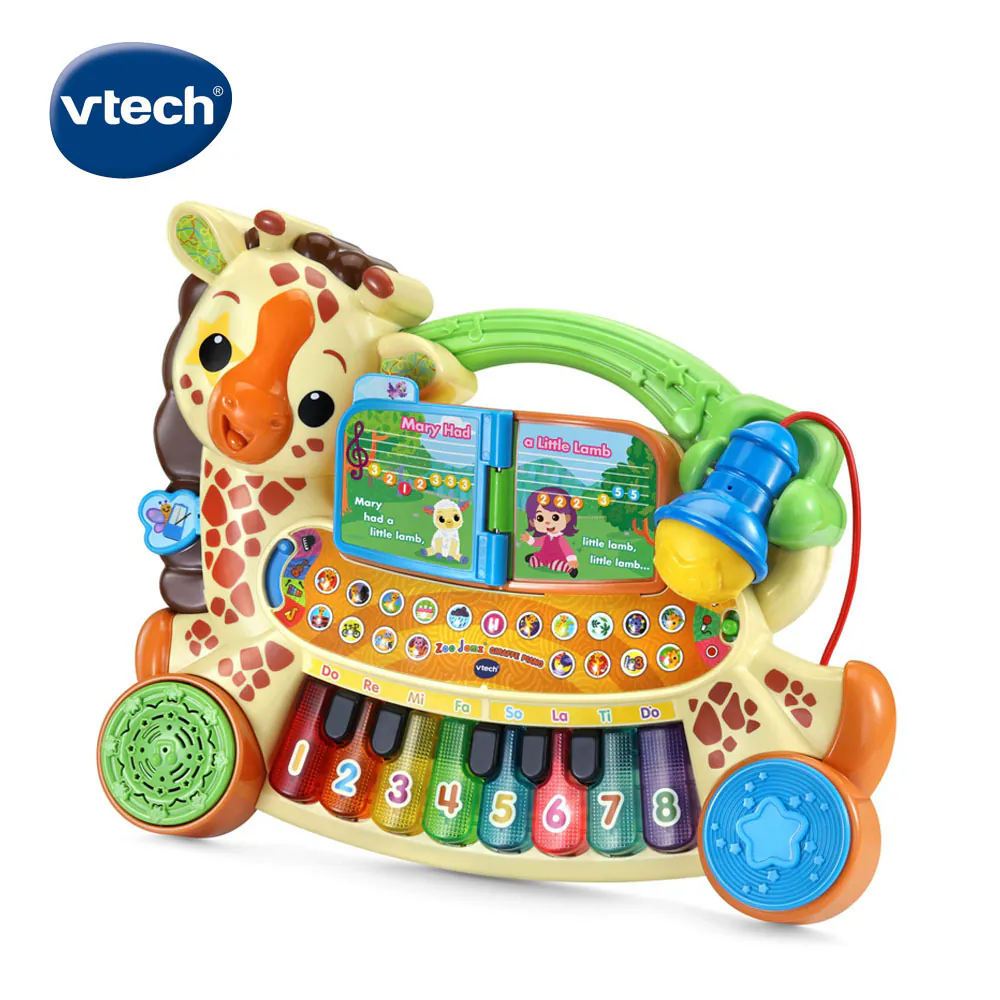 《 英國 Vtech 》 多功能長頸鹿DJ鋼琴