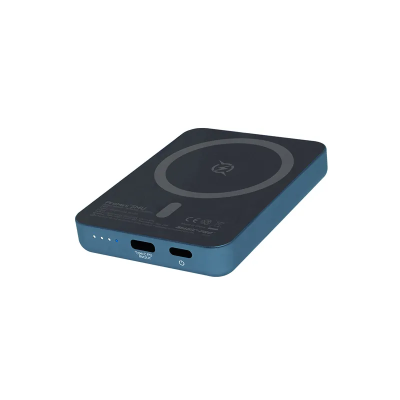 DTSL_ProMini 5MU 5000mAh Magnetic Wireless Portable Charger_Blue Front