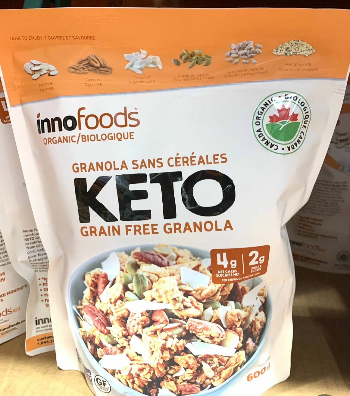 加姐 Innofoods 有機生酮麥片 600g *滿$899包京東送貨上門* CC43