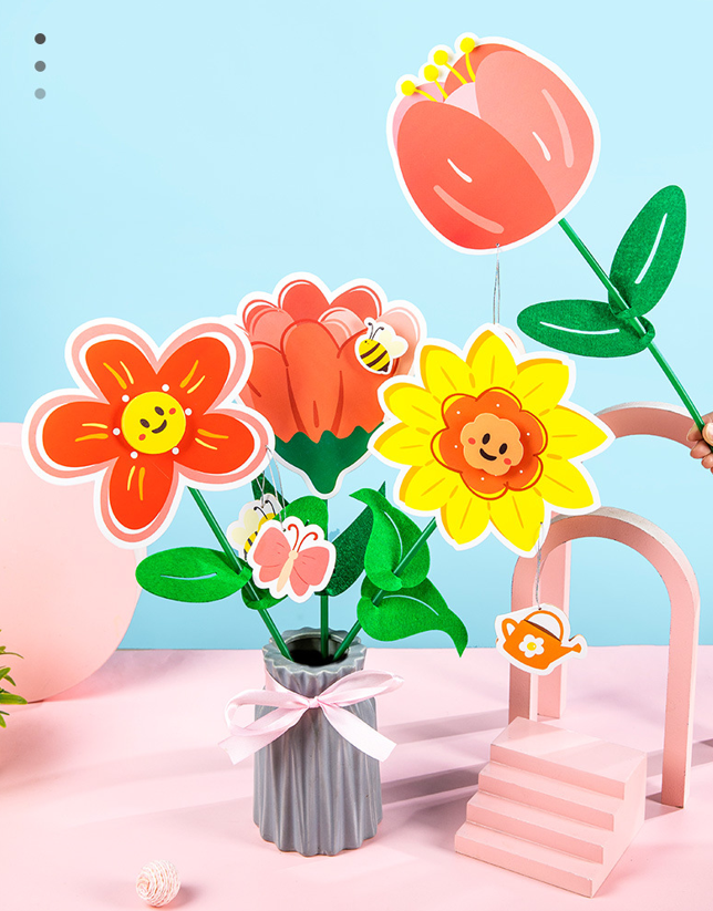 父母親節DIY花型立體賀卡材料包 MD5988